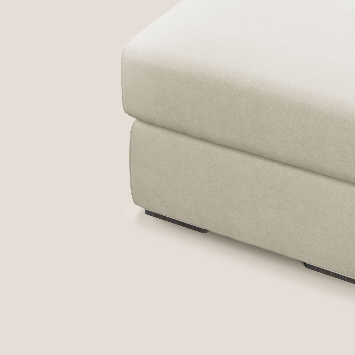 Sun pouf apribile contenitore in microfibra smacchiabile T11 panna - divitt.sbs