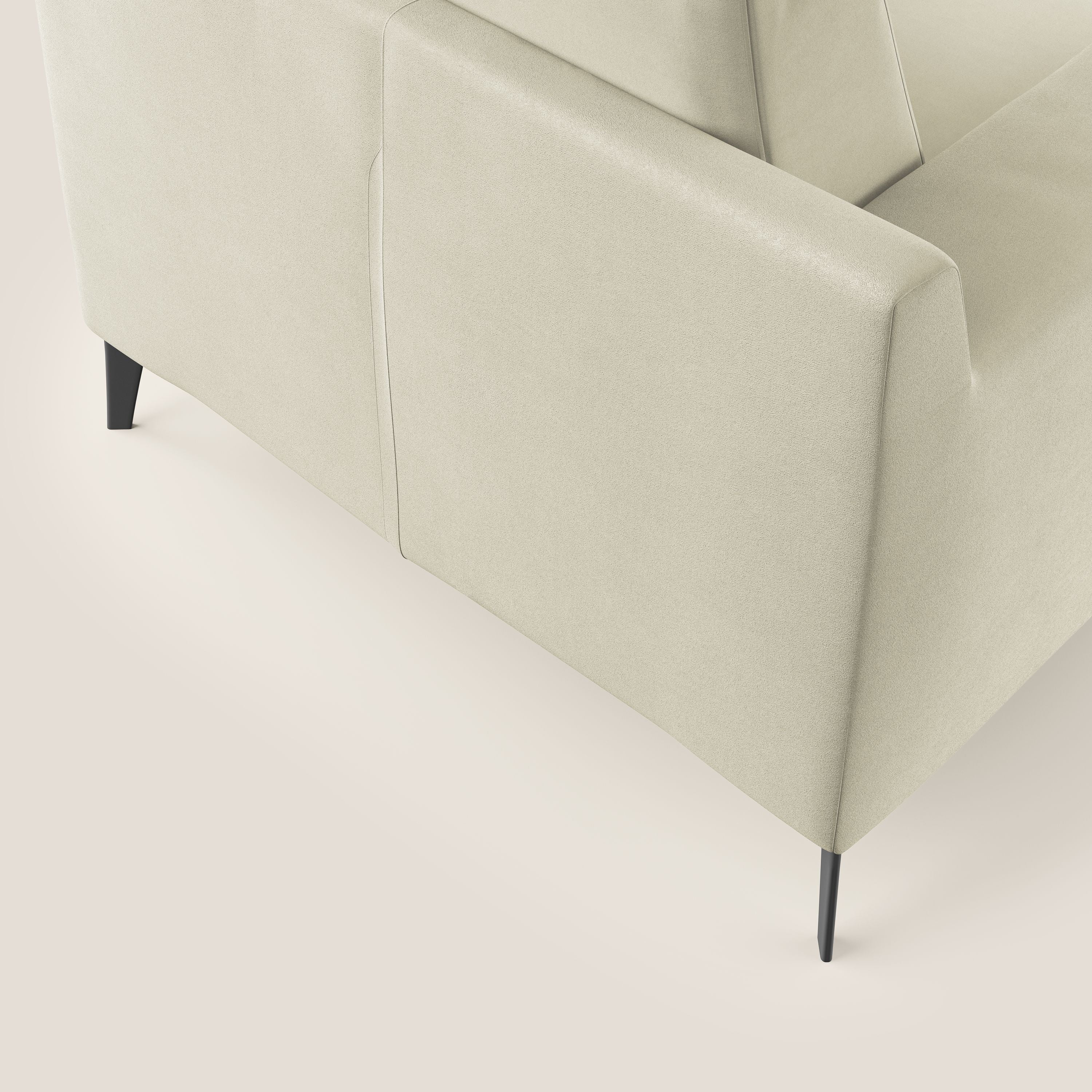 Prestige poltroncina moderna in microfibra smacchiabile T11 panna - divitt.sbs