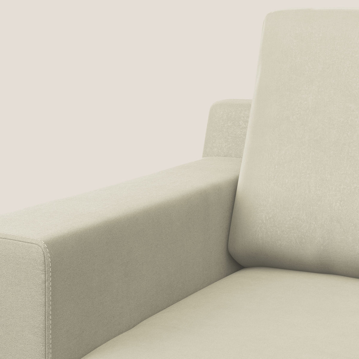 Prestige poltroncina moderna in microfibra smacchiabile T11 panna - divitt.sbs