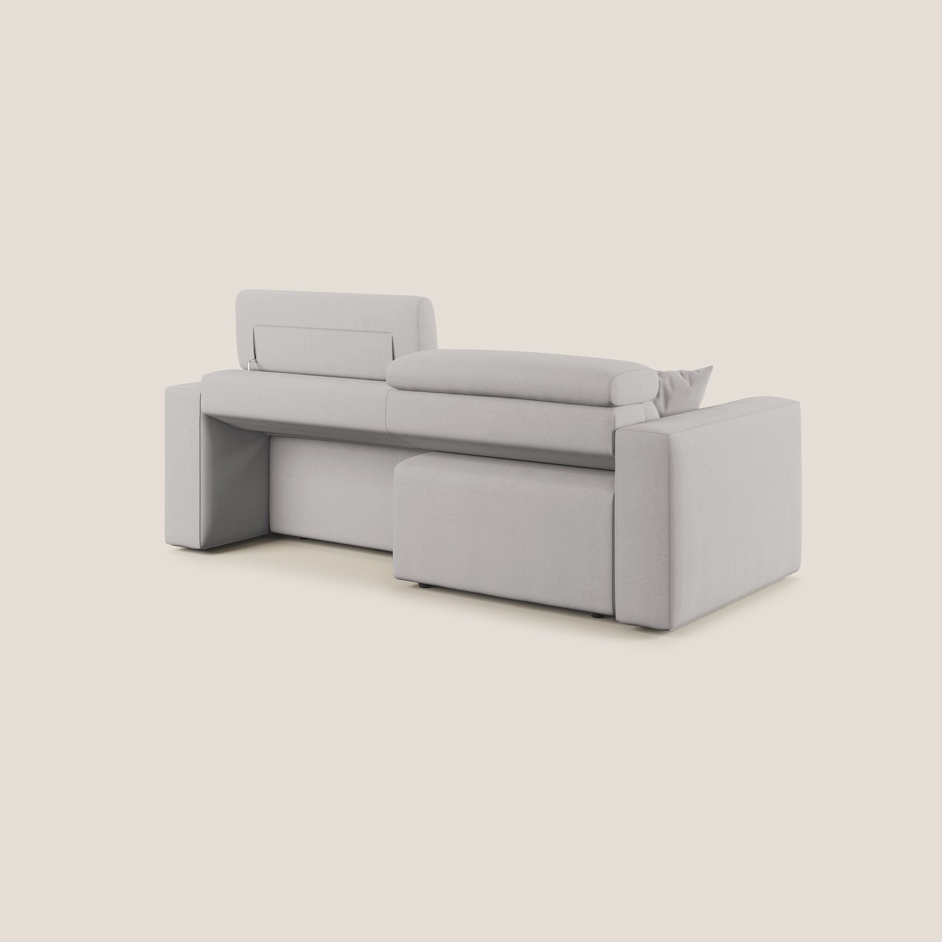 Orwell divano con seduta estraibile in microfibra smacchiabile T11 grigio chiaro - divitt.sbs