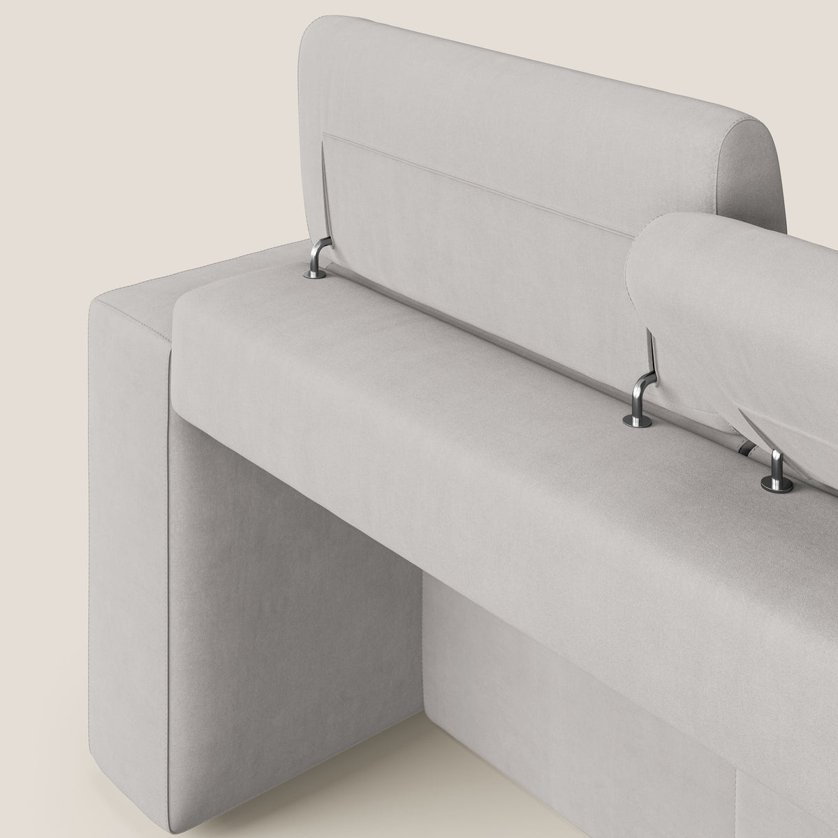 Orwell divano con 3 sedute estraibili in microfibra smacchiabile T11 grigio chiaro - divitt.sbs
