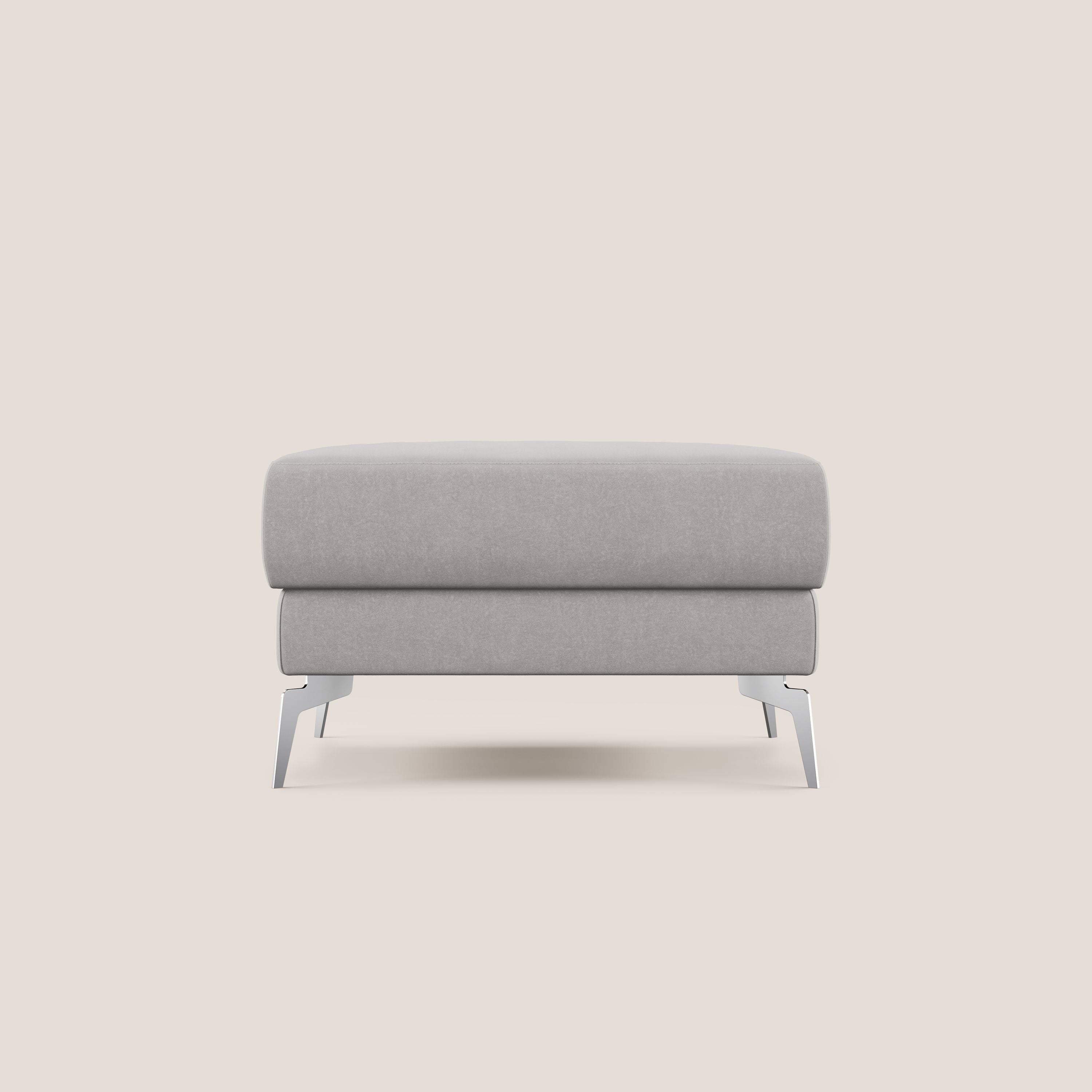 Star Pouf con piedini alti in microfibra impermeabile T11 grigio chiaro - divitt.sbs
