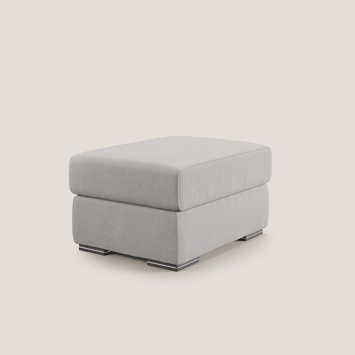 Sun pouf apribile contenitore in microfibra smacchiabile T11 grigio chiaro - divitt.sbs