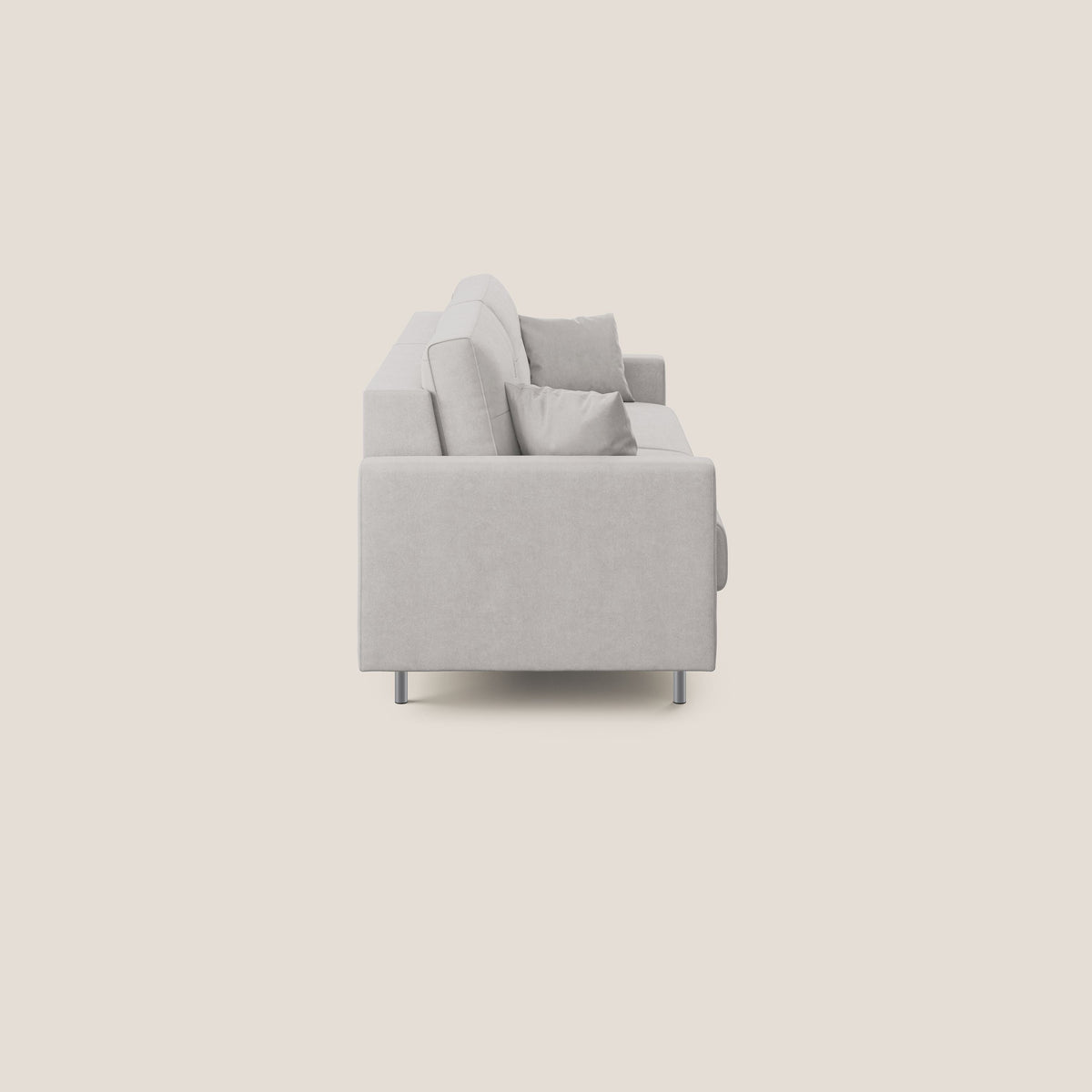 Megan divano letto matrimoniale in microfibra smacchiabile T11 grigio chiaro - divitt.sbs