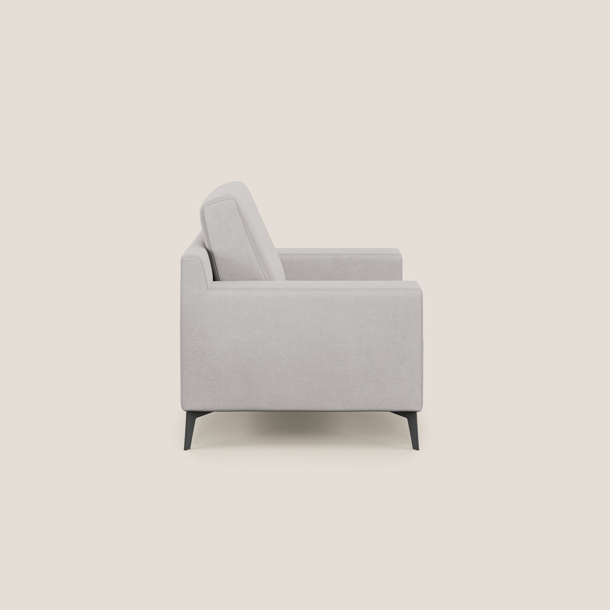 Prestige poltroncina moderna in microfibra smacchiabile T11 grigio chiaro - divitt.sbs