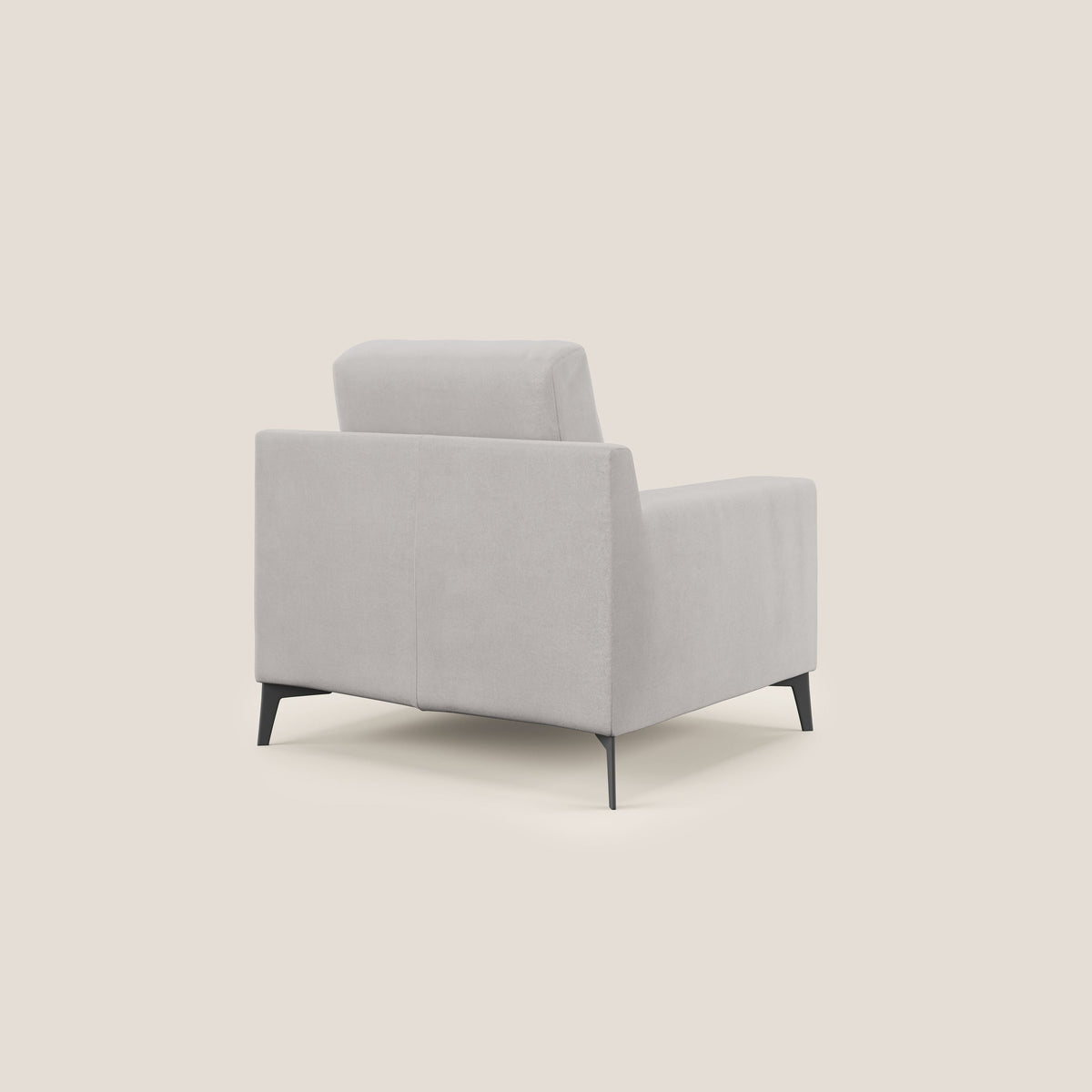 Prestige poltroncina moderna in microfibra smacchiabile T11 grigio chiaro - divitt.sbs