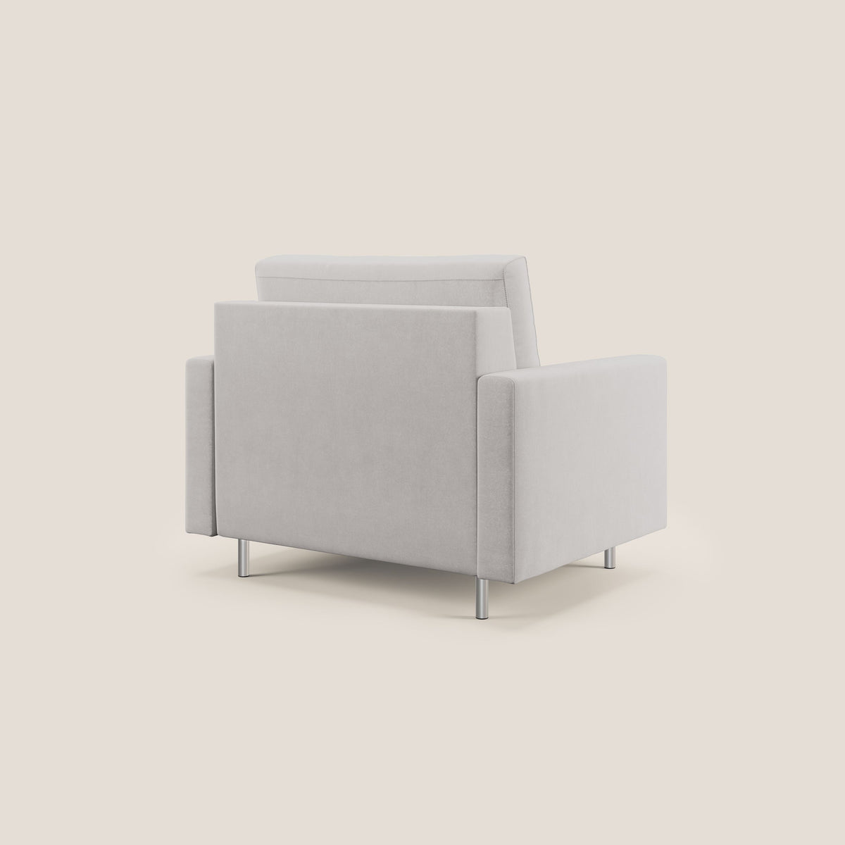 Megan poltrona letto in microfibra smacchiabile T11 grigio chiaro - divitt.sbs