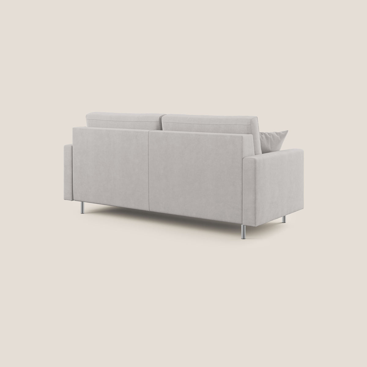 Megan divano letto matrimoniale in microfibra smacchiabile T11 grigio chiaro - divitt.sbs