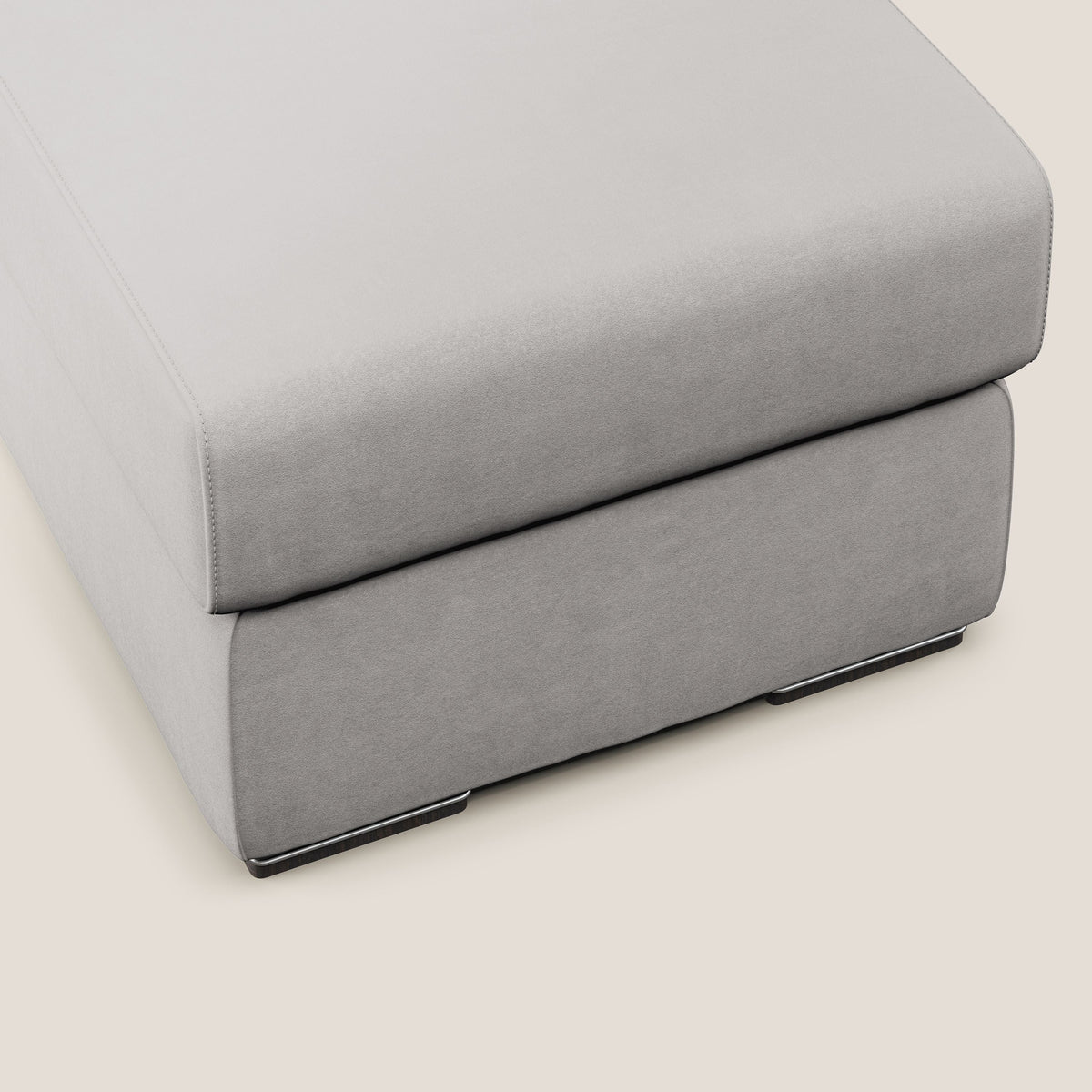 Sun pouf apribile contenitore in microfibra smacchiabile T11 grigio chiaro - divitt.sbs