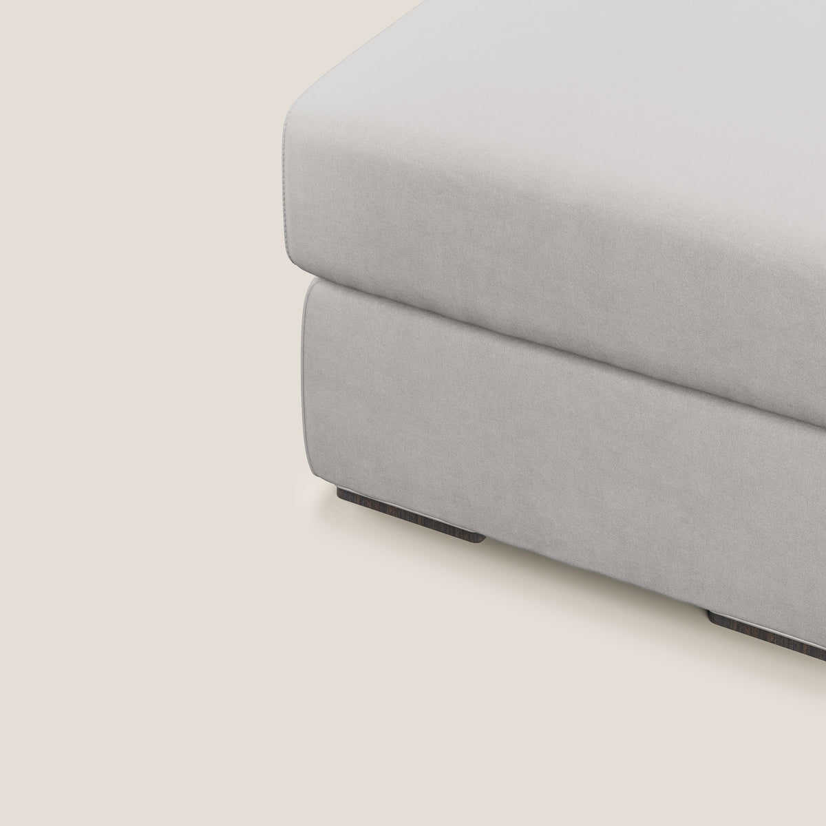 Sun pouf apribile contenitore in microfibra smacchiabile T11 grigio chiaro - divitt.sbs