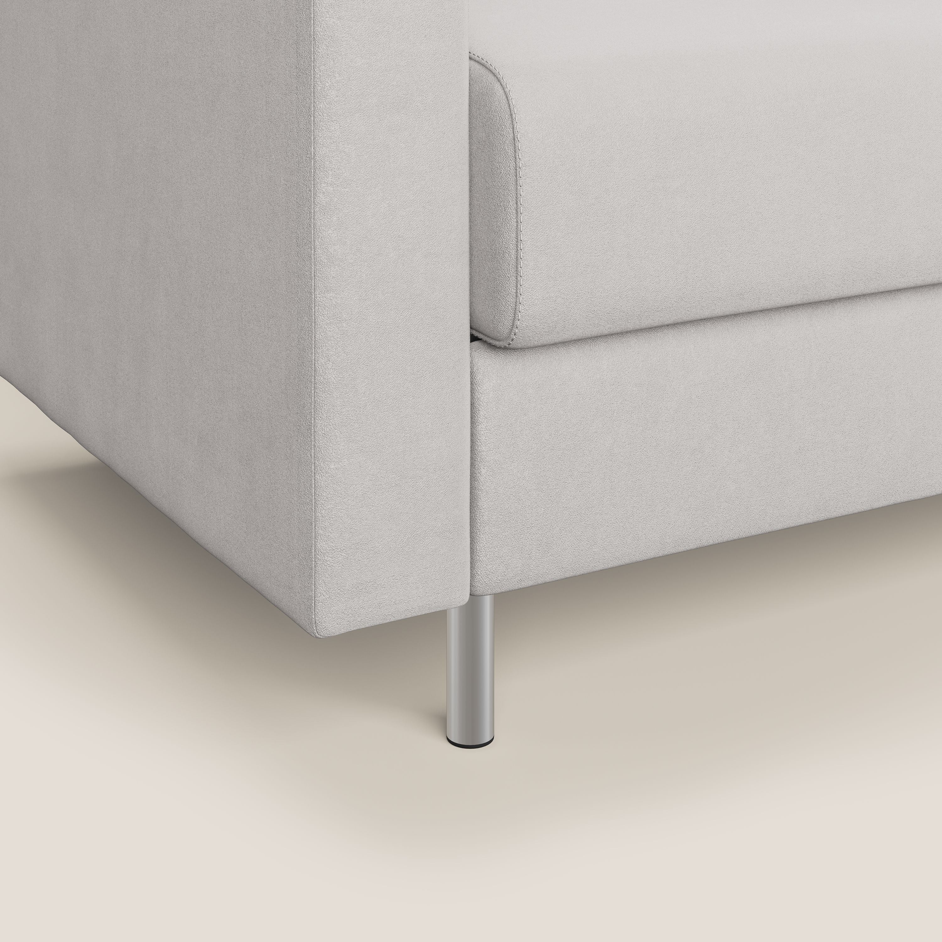 Megan poltrona letto in microfibra smacchiabile T11 grigio chiaro - divitt.sbs