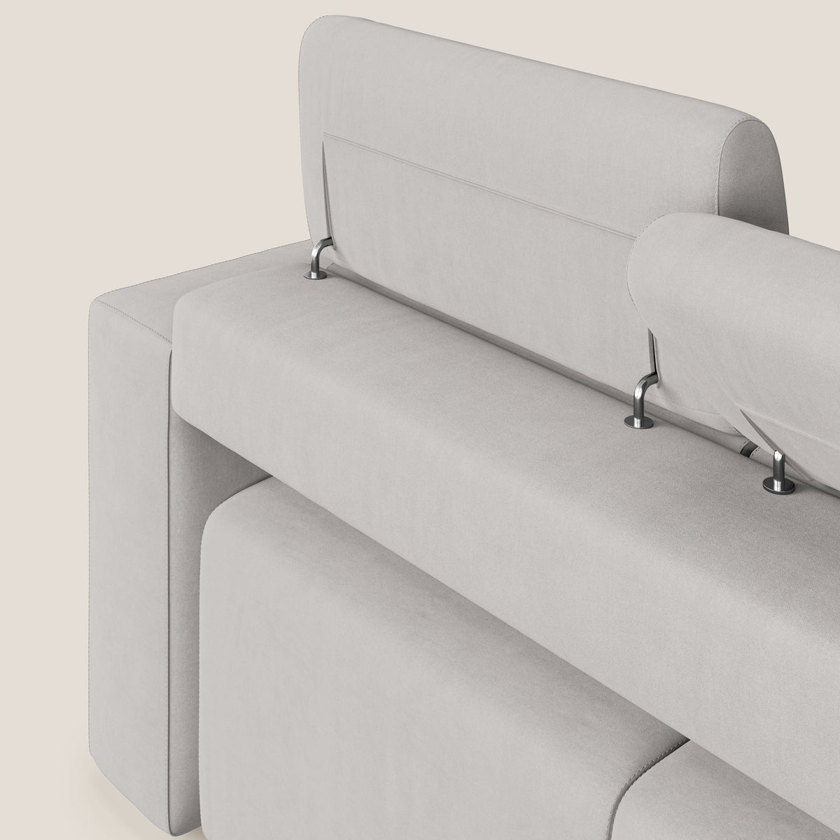 Orwell divano con 3 sedute estraibili in microfibra smacchiabile T11 grigio chiaro - divitt.sbs