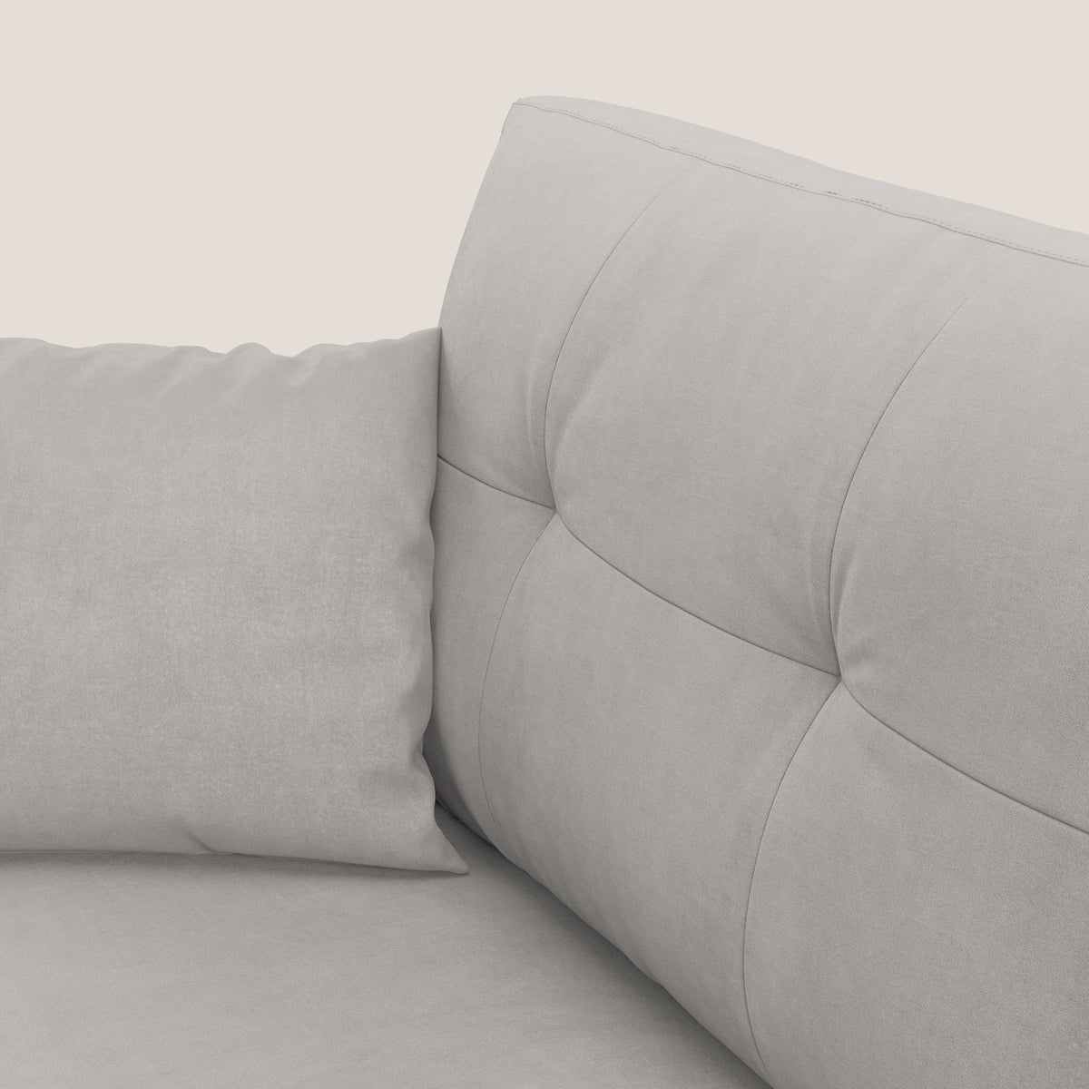 Megan divano letto matrimoniale in microfibra smacchiabile T11 grigio chiaro - divitt.sbs