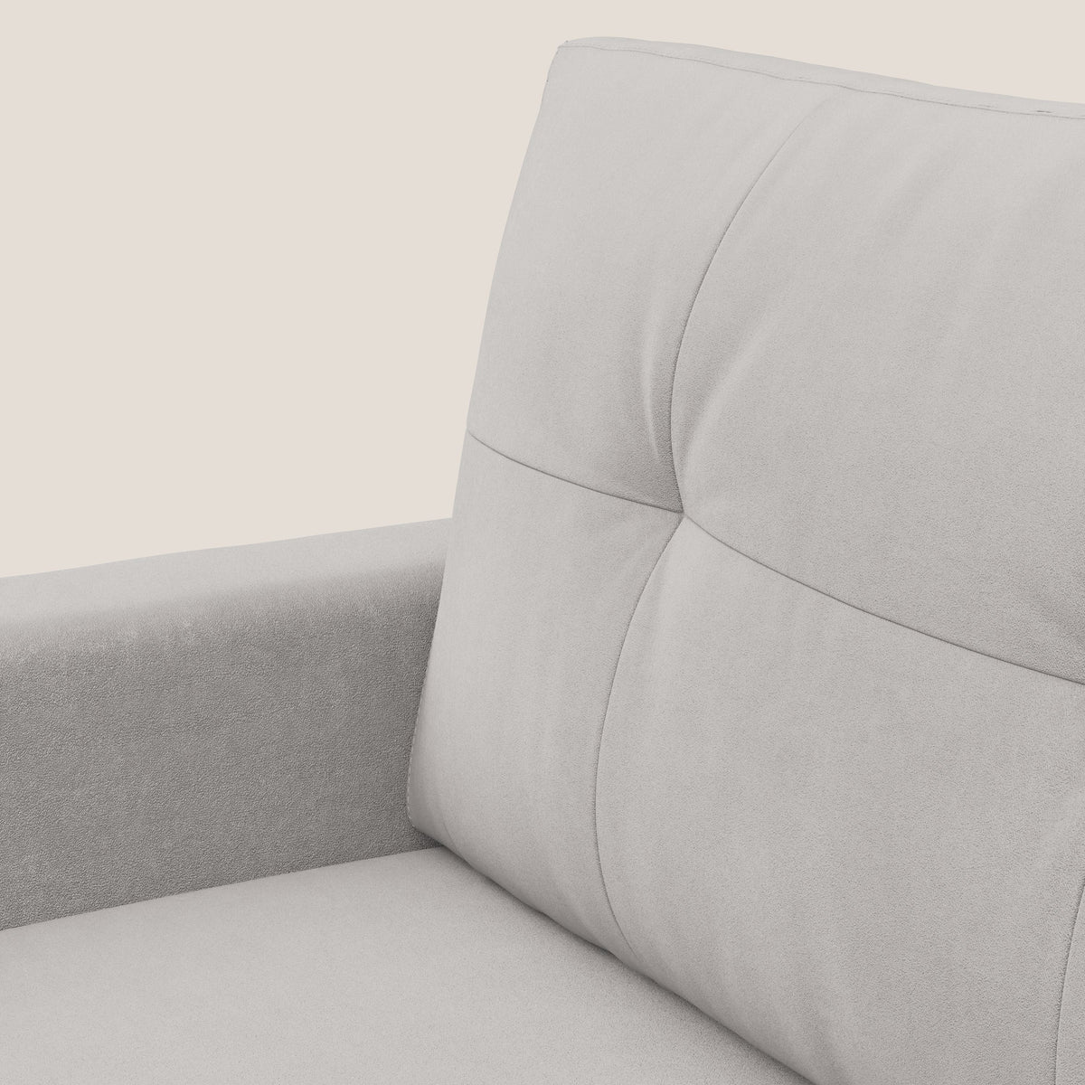 Megan poltrona letto in microfibra smacchiabile T11 grigio chiaro - divitt.sbs