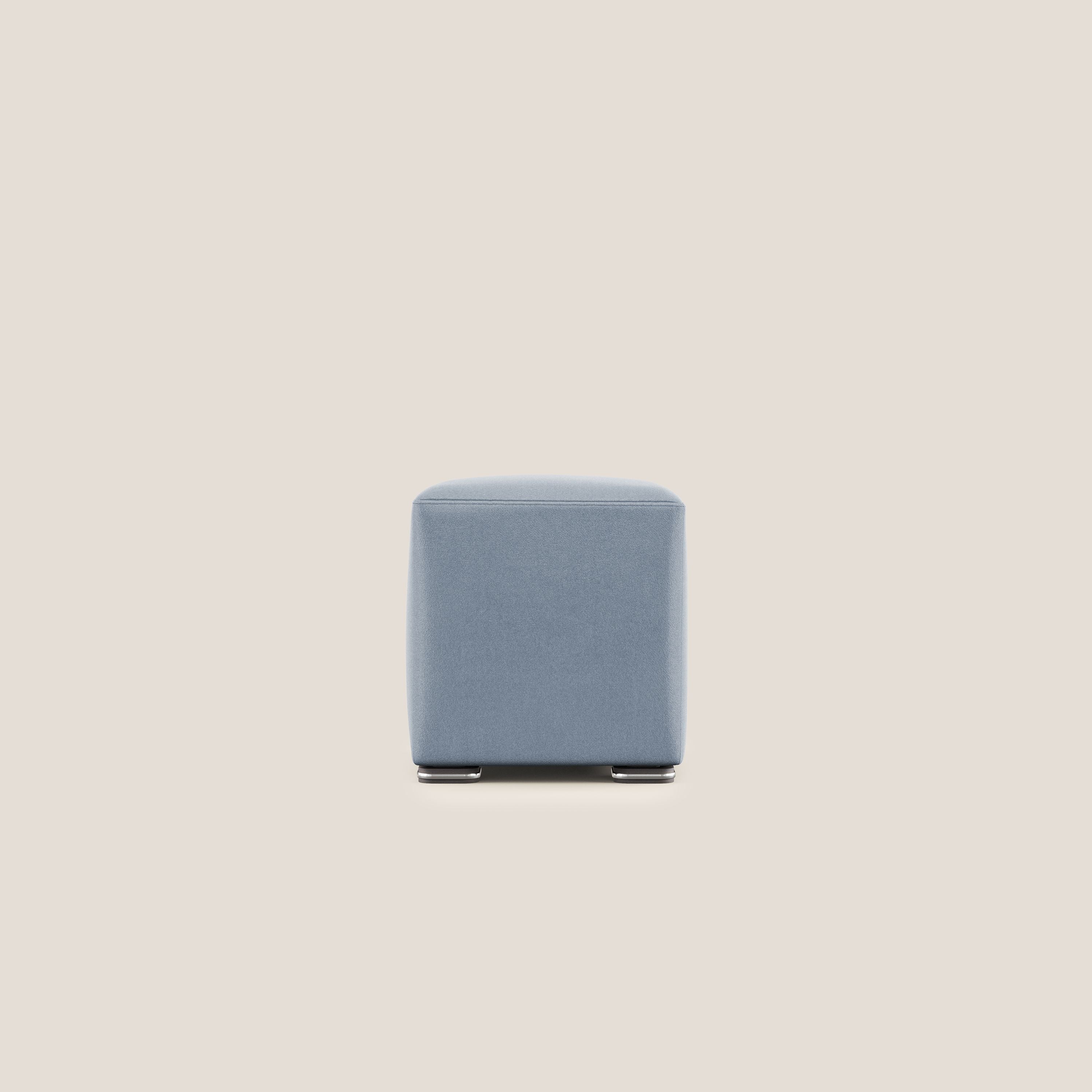 Cube pouf in microfibra smacchiabile T11 carta da zucchero - divitt.sbs