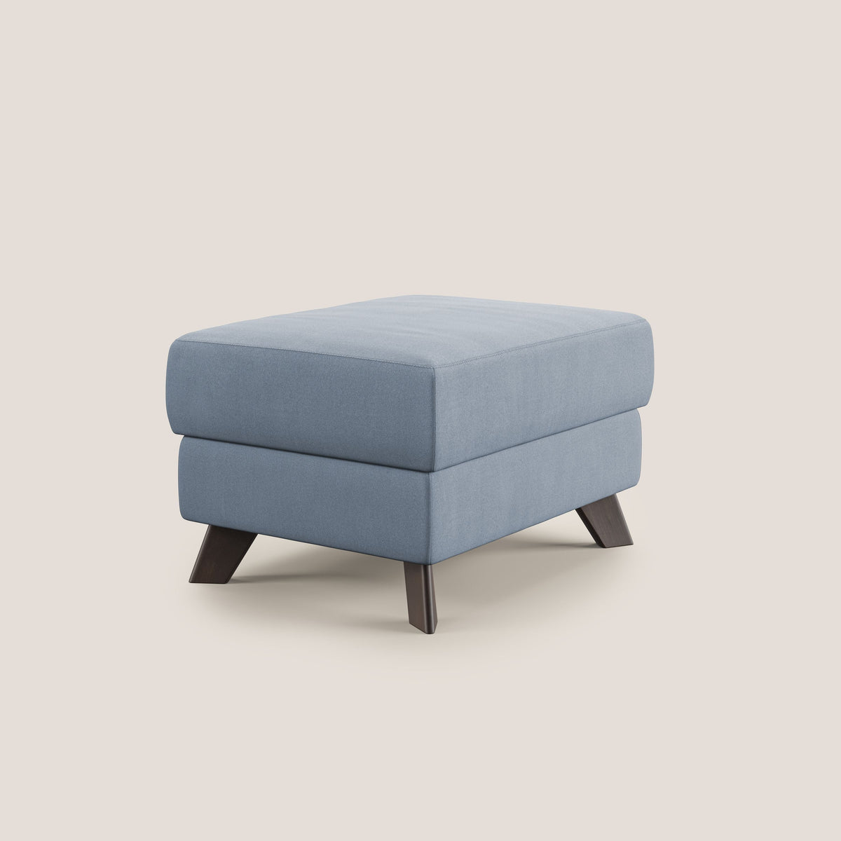 Moon Pouf contenitore e piedini alti in microfibra impermeabile T11 carta da zucchero - divitt.sbs