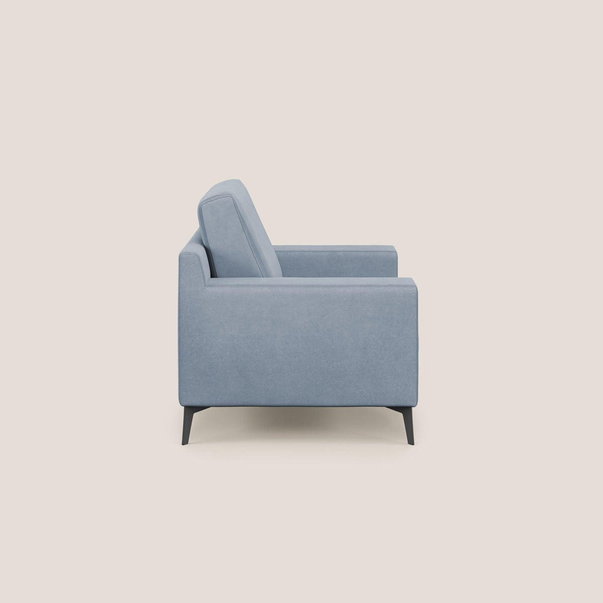 Prestige poltroncina moderna in microfibra smacchiabile T11 carta da zucchero - divitt.sbs
