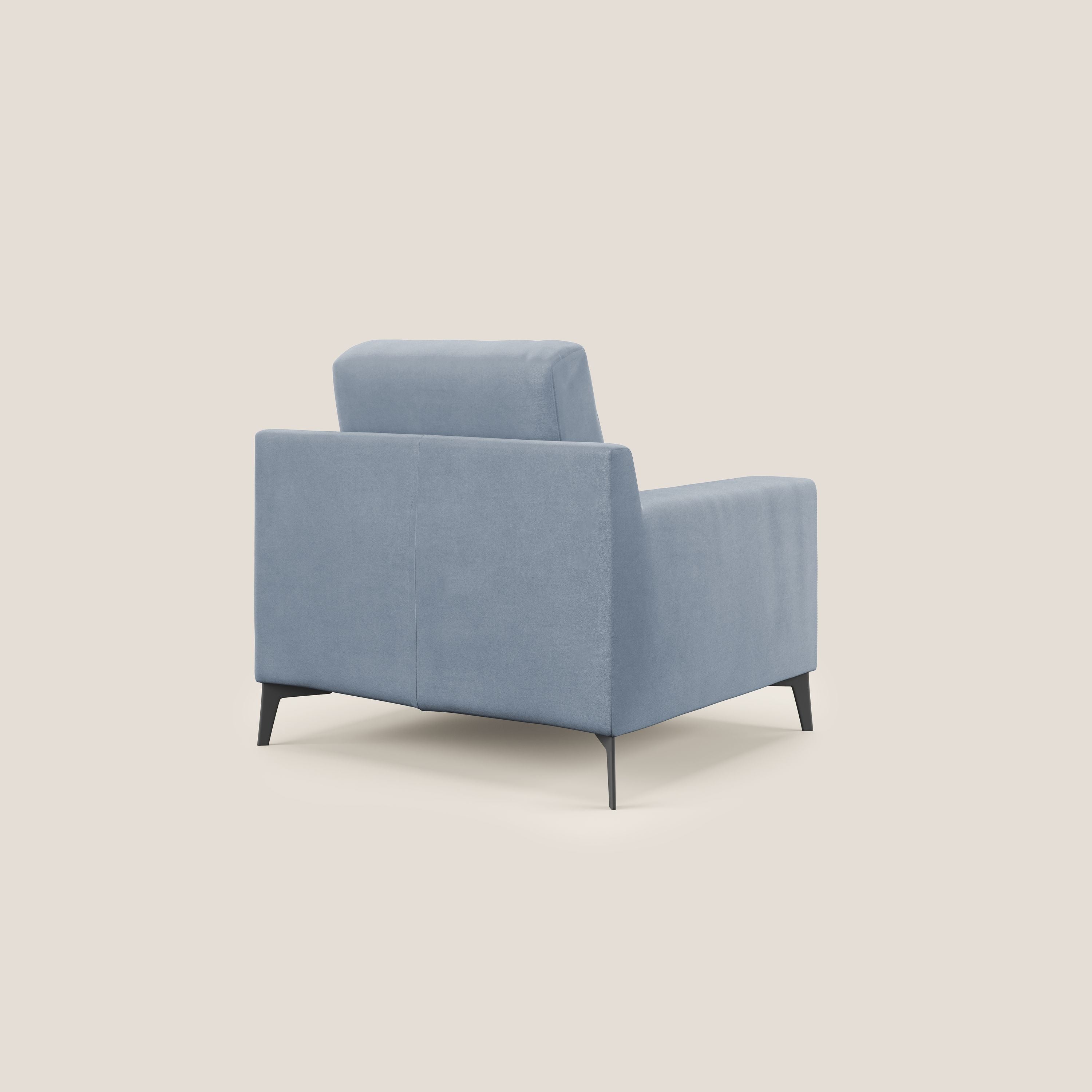 Prestige poltroncina moderna in microfibra smacchiabile T11 carta da zucchero - divitt.sbs
