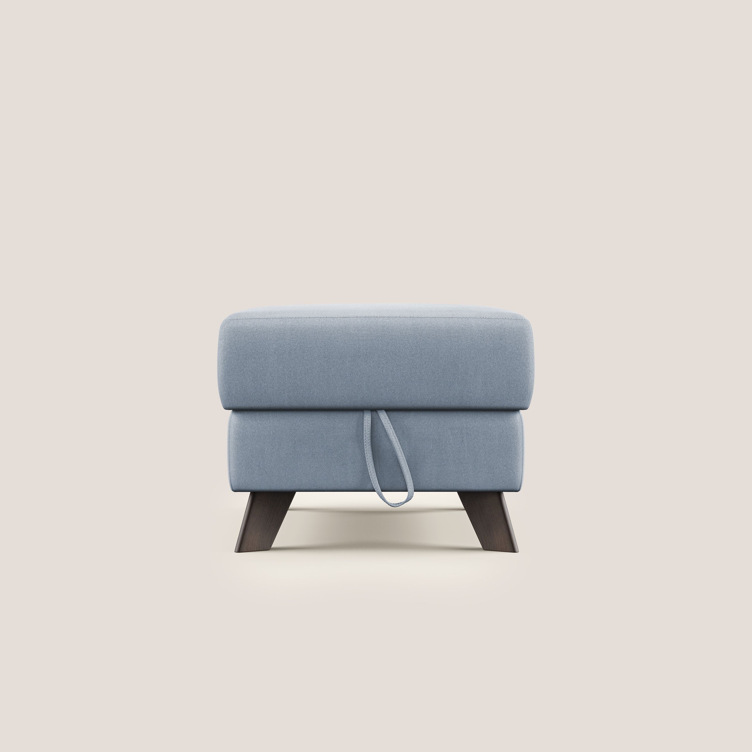 Moon Pouf contenitore e piedini alti in microfibra impermeabile T11 carta da zucchero - divitt.sbs