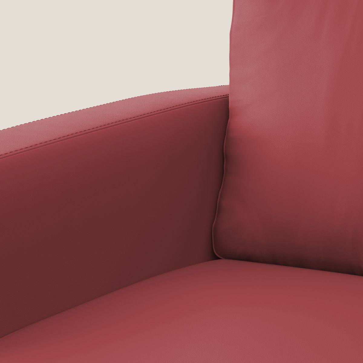 Orione Poltroncina in ecopelle moderna e impermeabile T04 rosso - divitt.sbs