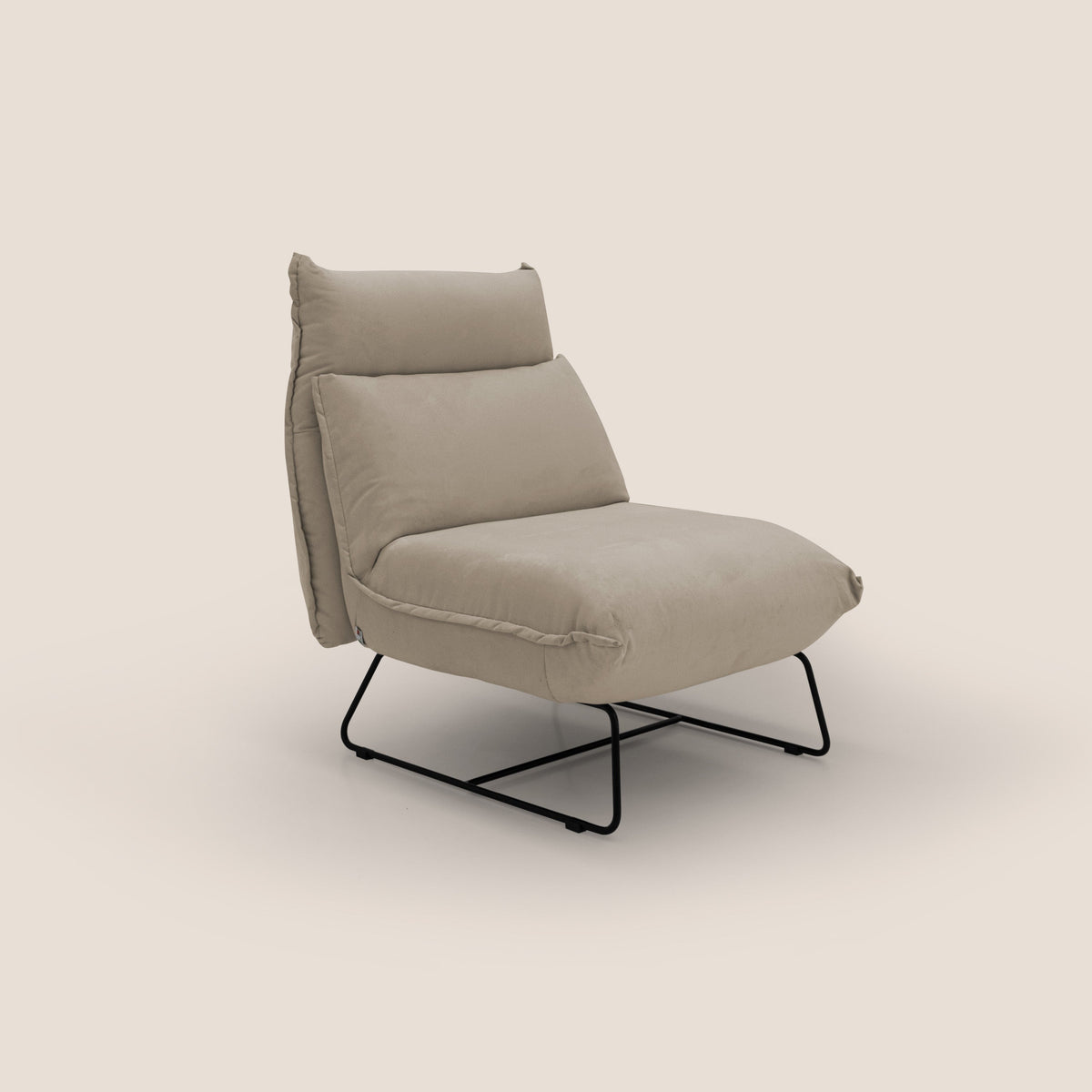 Tessa Poltroncina dal design moderno in morbida microfibra smacchiabile T11 tortora - divitt.sbs