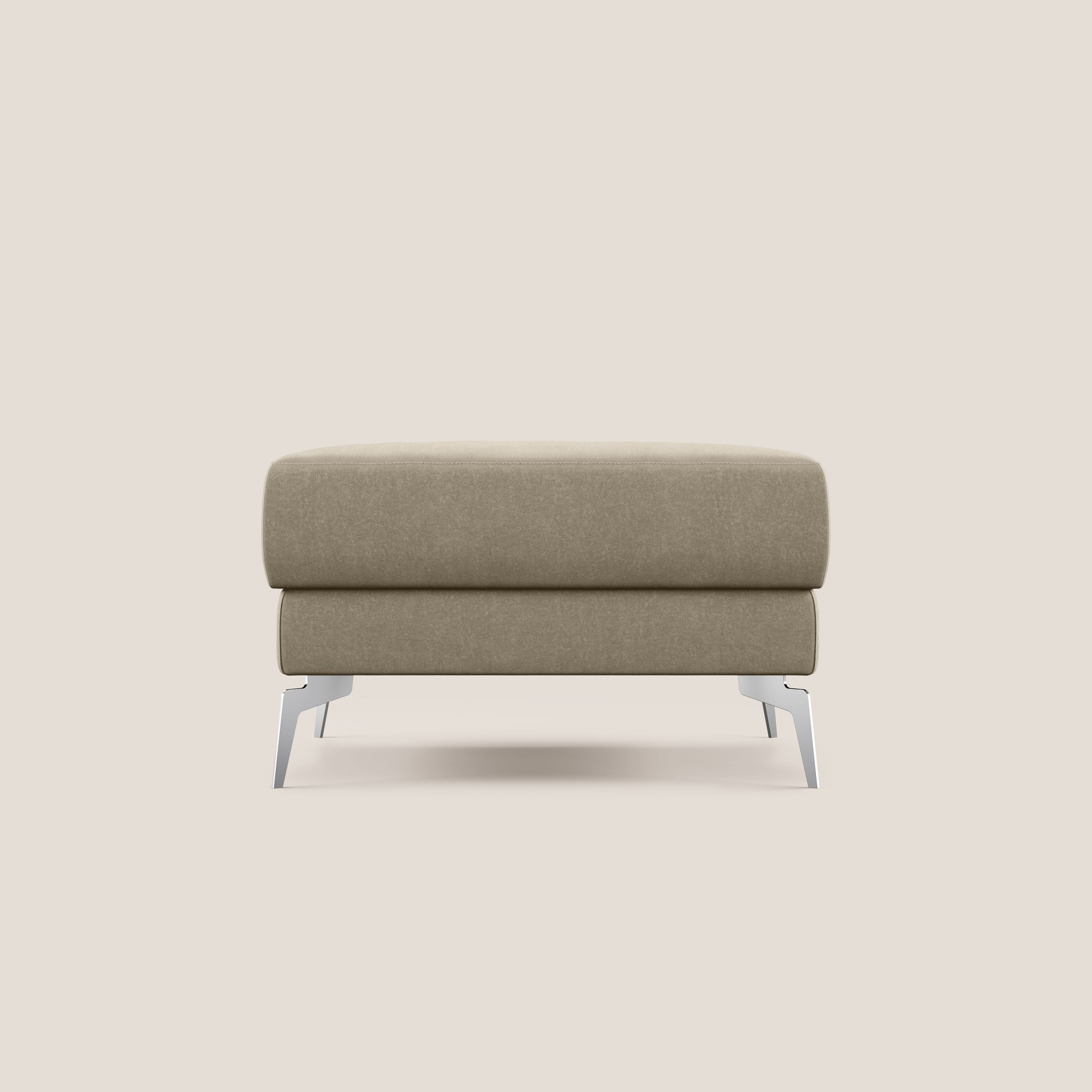 Star Pouf con piedini alti in microfibra impermeabile T11 tortora - divitt.sbs