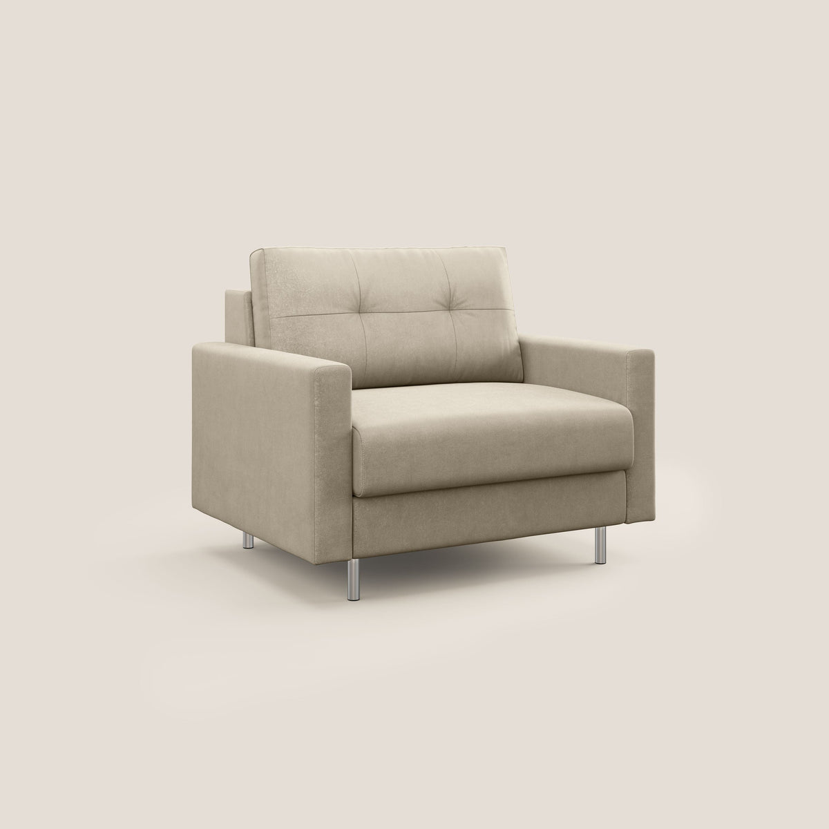 Megan poltrona letto in microfibra smacchiabile T11 tortora - divitt.sbs