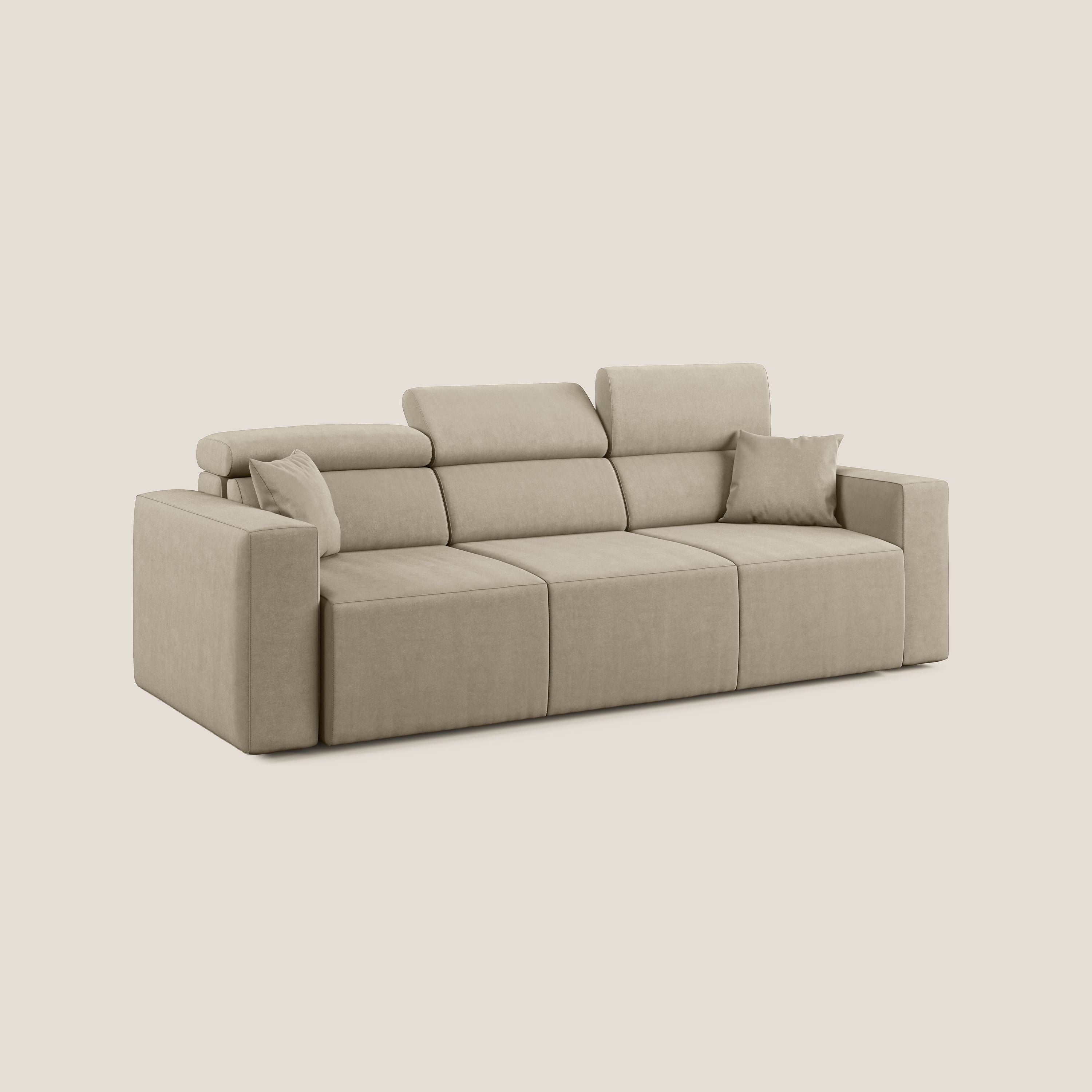 Orwell divano con 3 sedute estraibili in microfibra smacchiabile T11 tortora - divitt.sbs