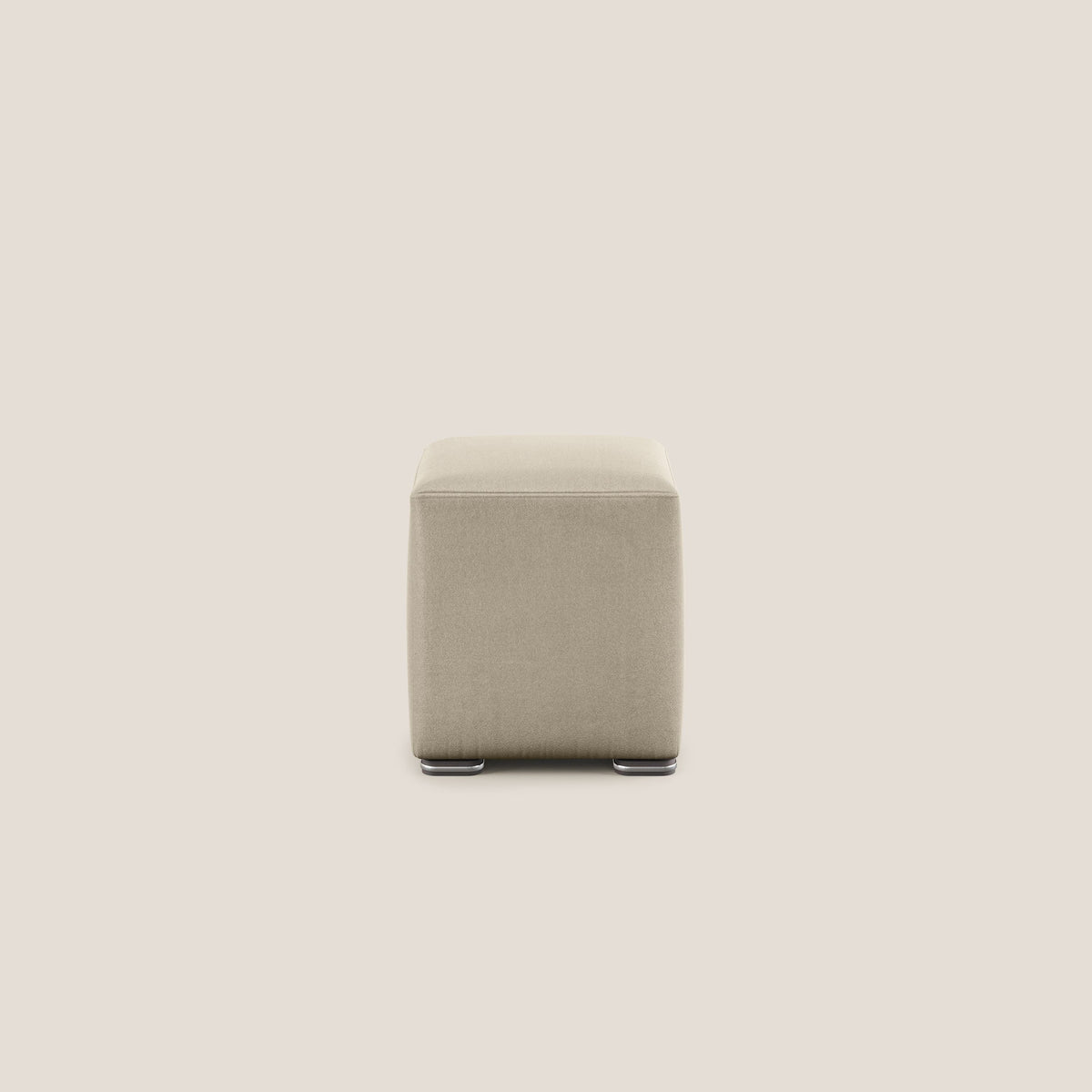 Cube pouf in microfibra smacchiabile T11 tortora - divitt.sbs