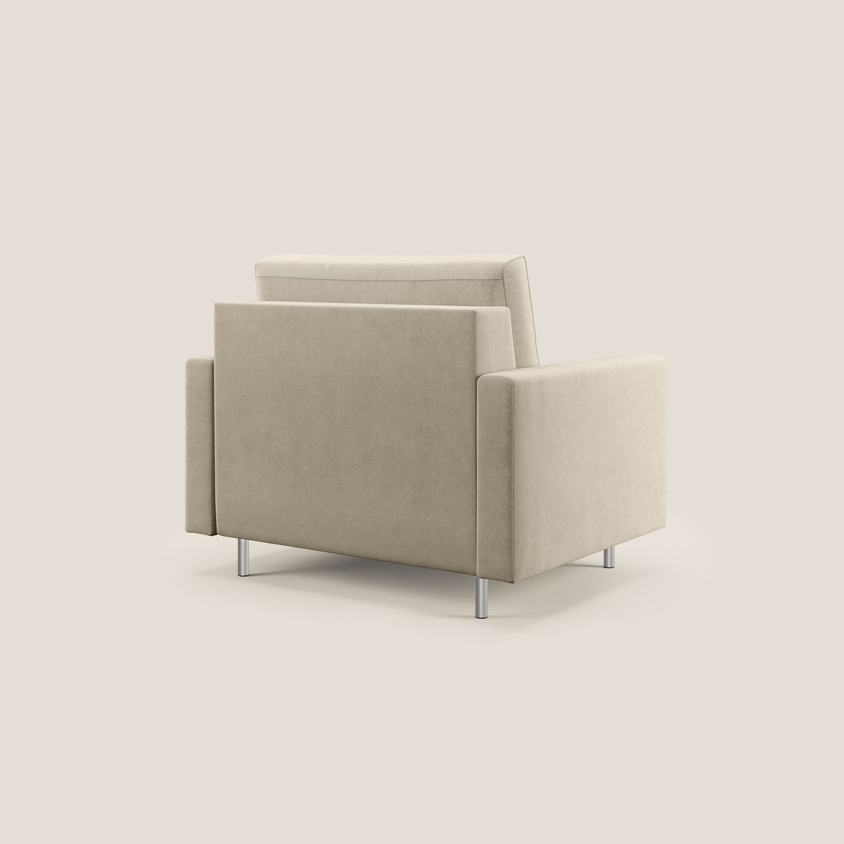 Megan poltrona letto in microfibra smacchiabile T11 tortora - divitt.sbs