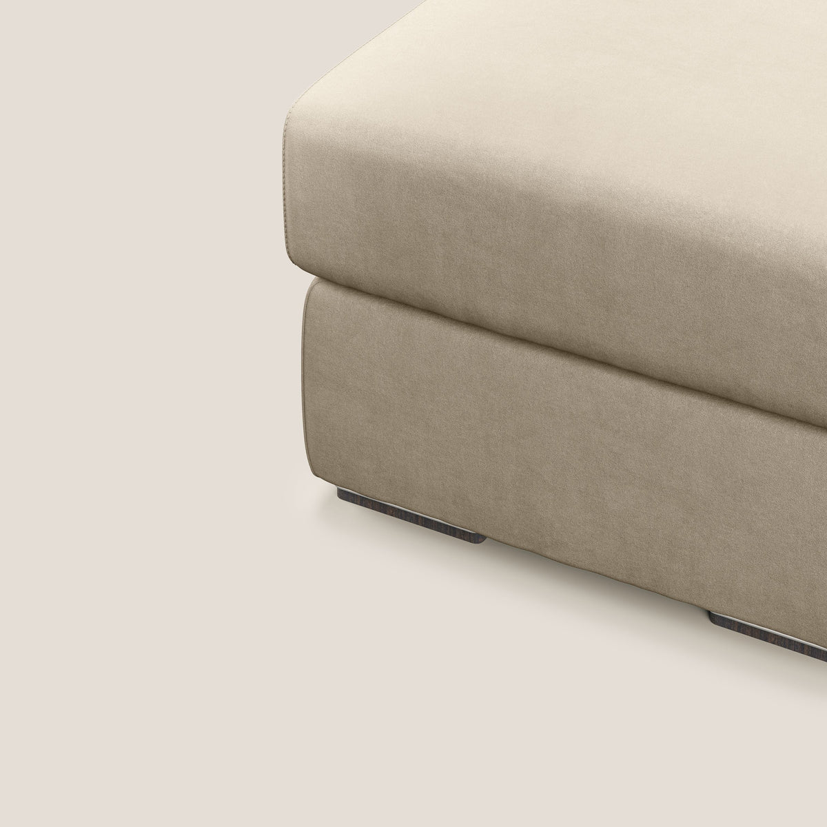 Sun pouf apribile contenitore in microfibra smacchiabile T11 tortora - divitt.sbs