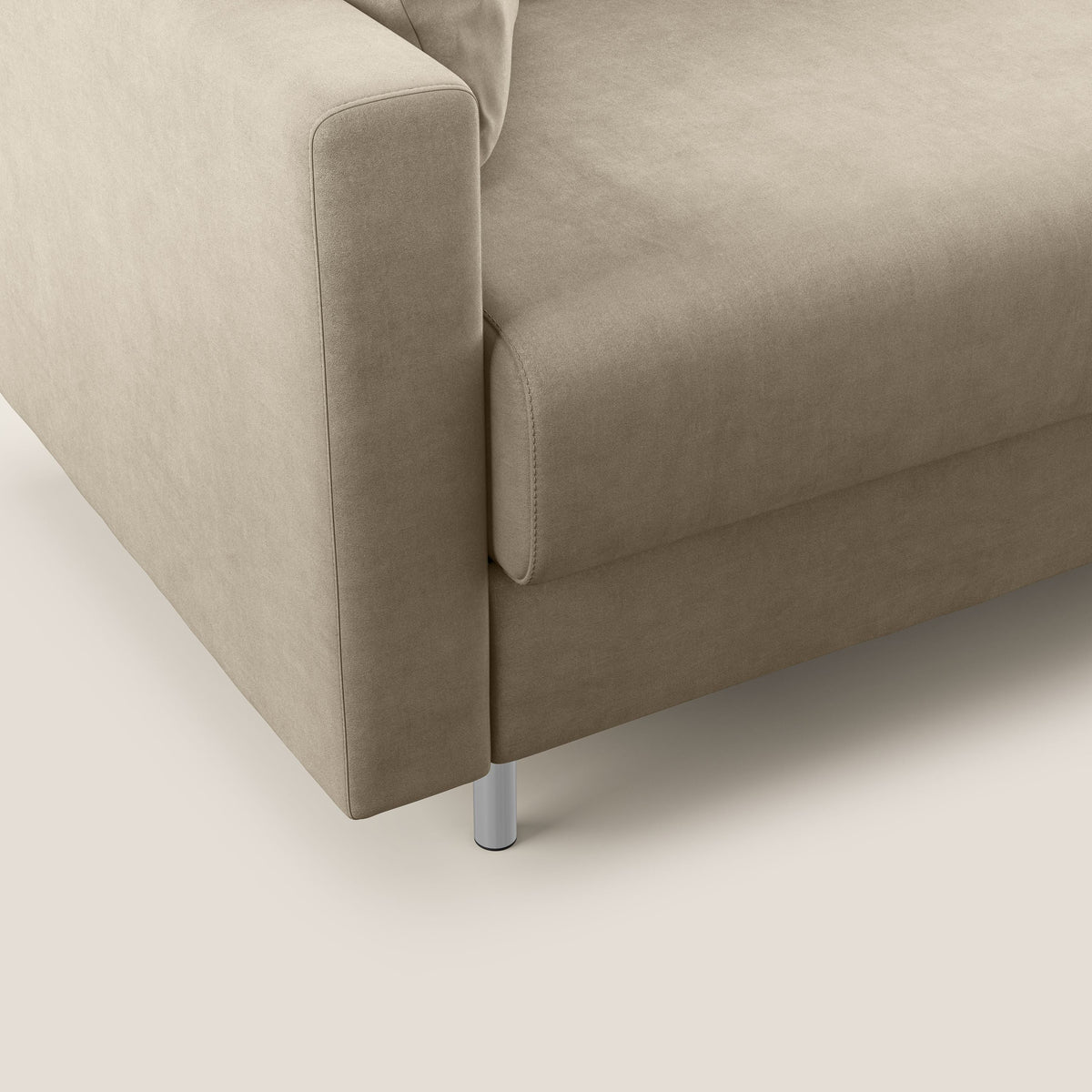 Megan divano letto matrimoniale in microfibra smacchiabile T11 tortora - divitt.sbs