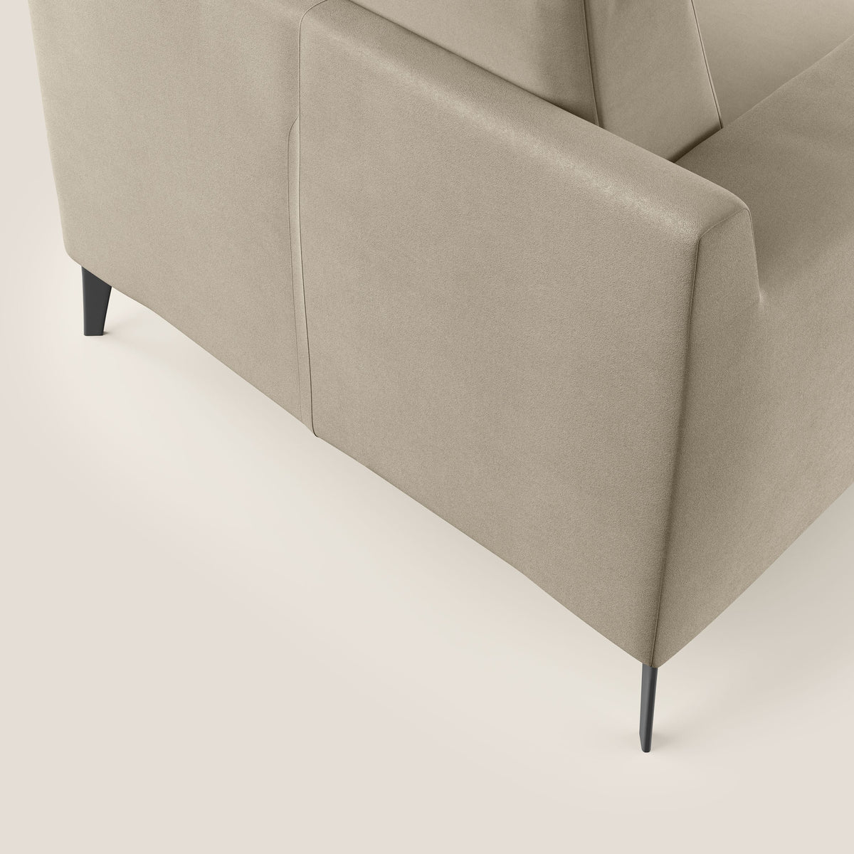 Prestige poltroncina moderna in microfibra smacchiabile T11 tortora - divitt.sbs