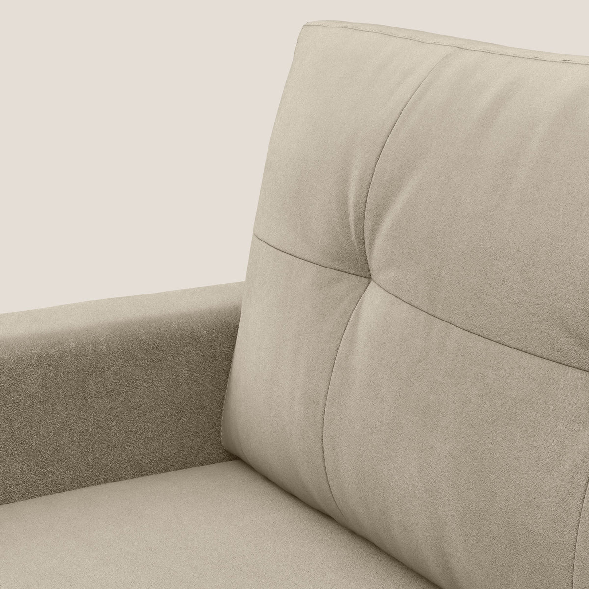 Megan poltrona letto in microfibra smacchiabile T11 tortora - divitt.sbs