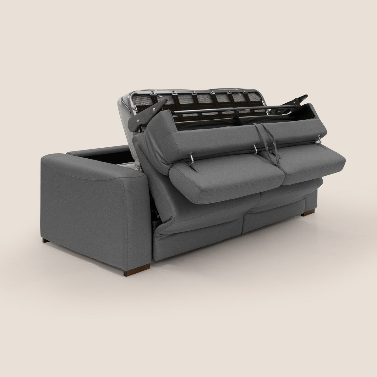 Poseidon divano letto + relax elettrico in tessuto smacchiabile impermeabile T05 antracite - divitt.sbs