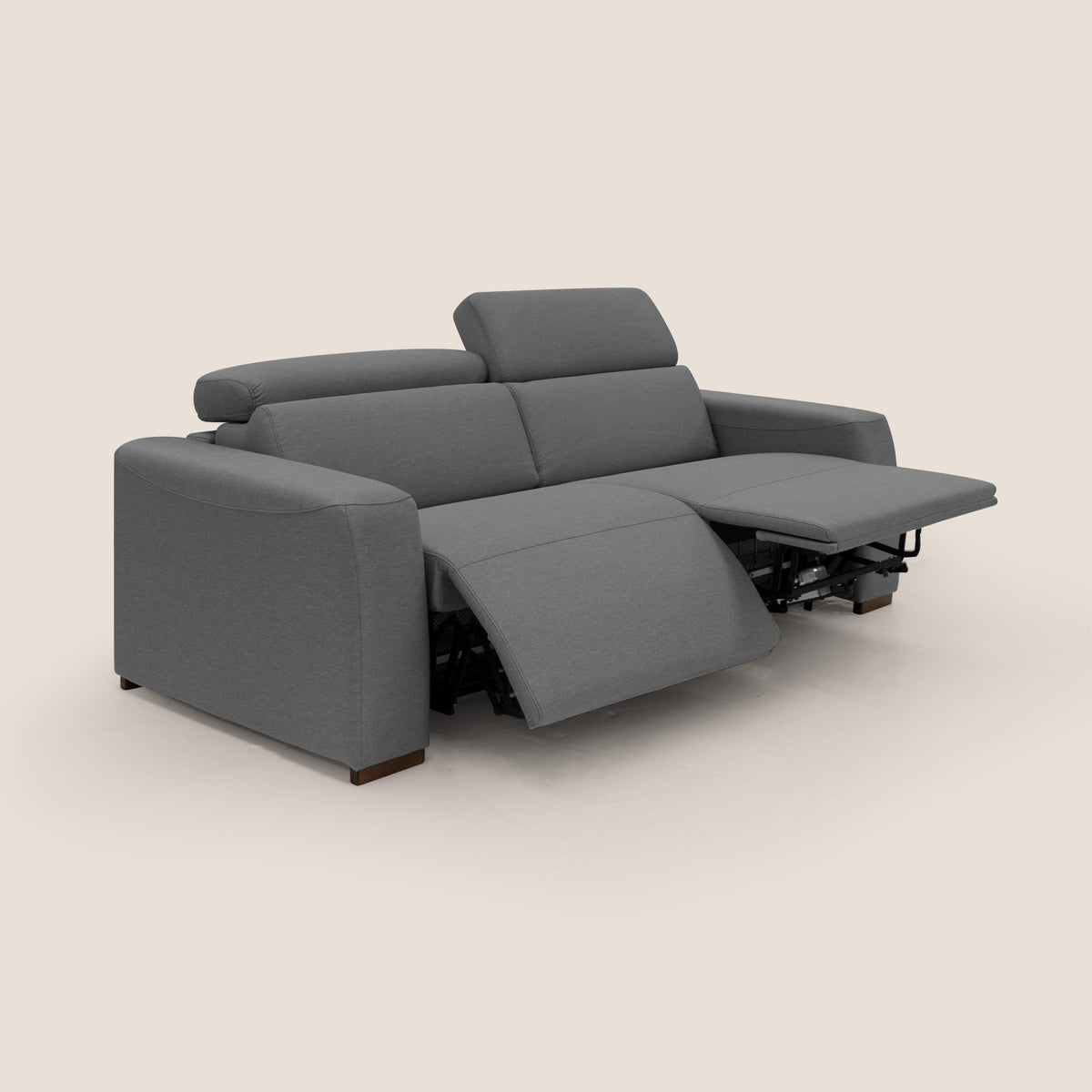 Poseidon divano letto + relax elettrico in tessuto smacchiabile impermeabile T05 antracite - divitt.sbs