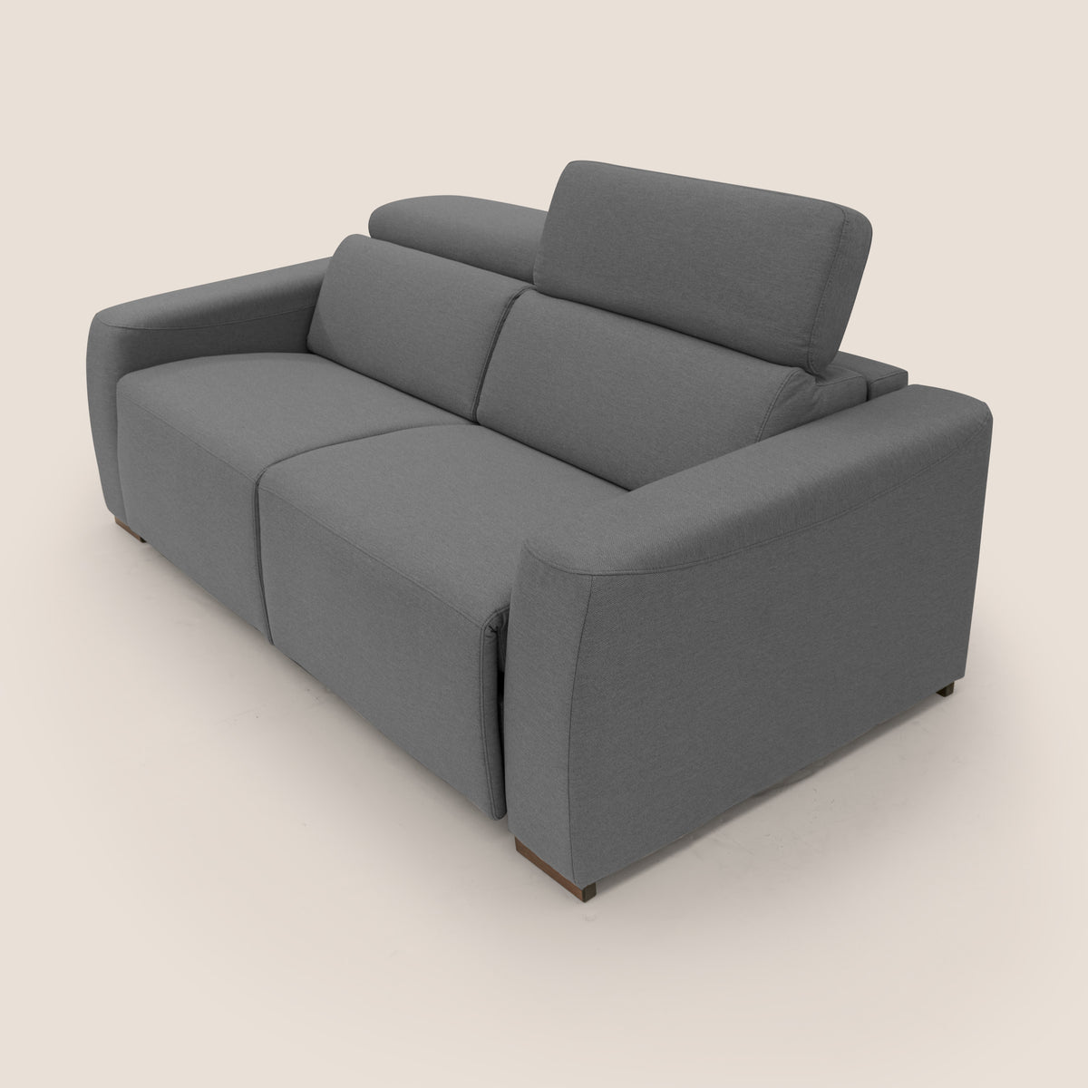 Poseidon divano letto + relax elettrico in tessuto smacchiabile impermeabile T05 antracite - divitt.sbs