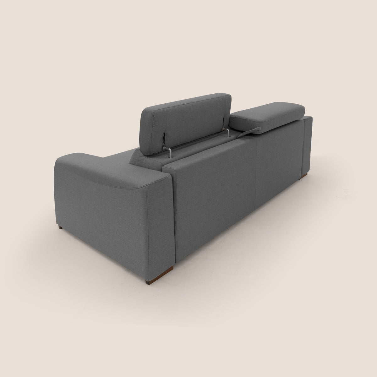 Poseidon divano letto + relax elettrico in tessuto smacchiabile impermeabile T05 antracite - divitt.sbs
