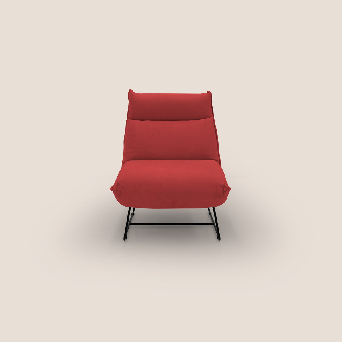 Tessa Poltroncina dal design moderno in morbida microfibra smacchiabile T11 rosso - divitt.sbs