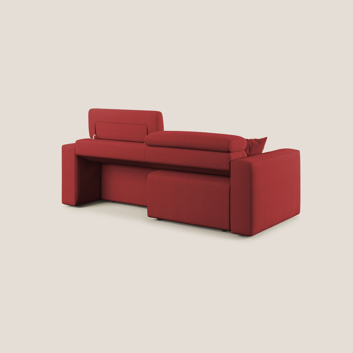Orwell divano con seduta estraibile in microfibra smacchiabile T11 rosso - divitt.sbs