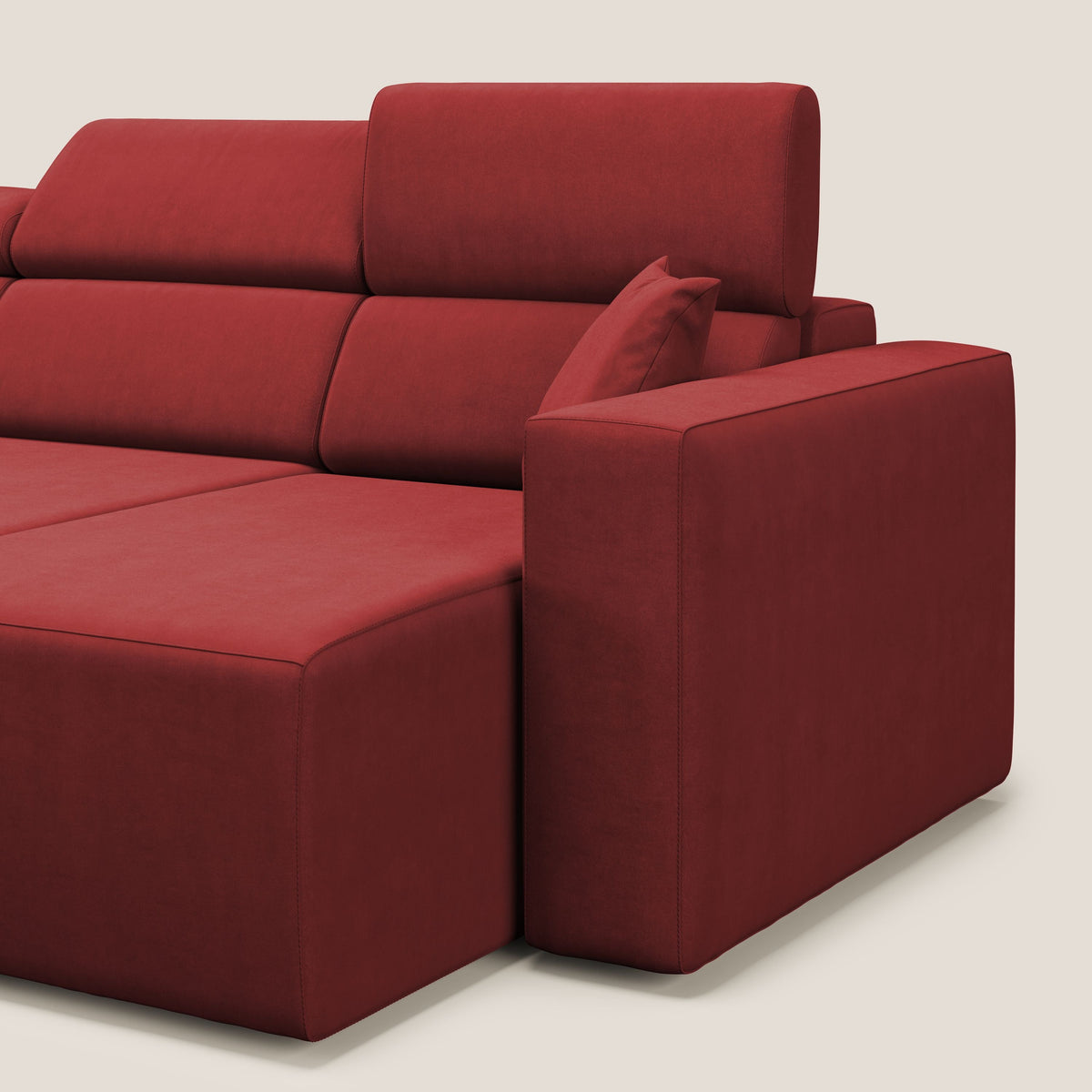 Orwell divano con 3 sedute estraibili in microfibra smacchiabile T11 rosso - divitt.sbs