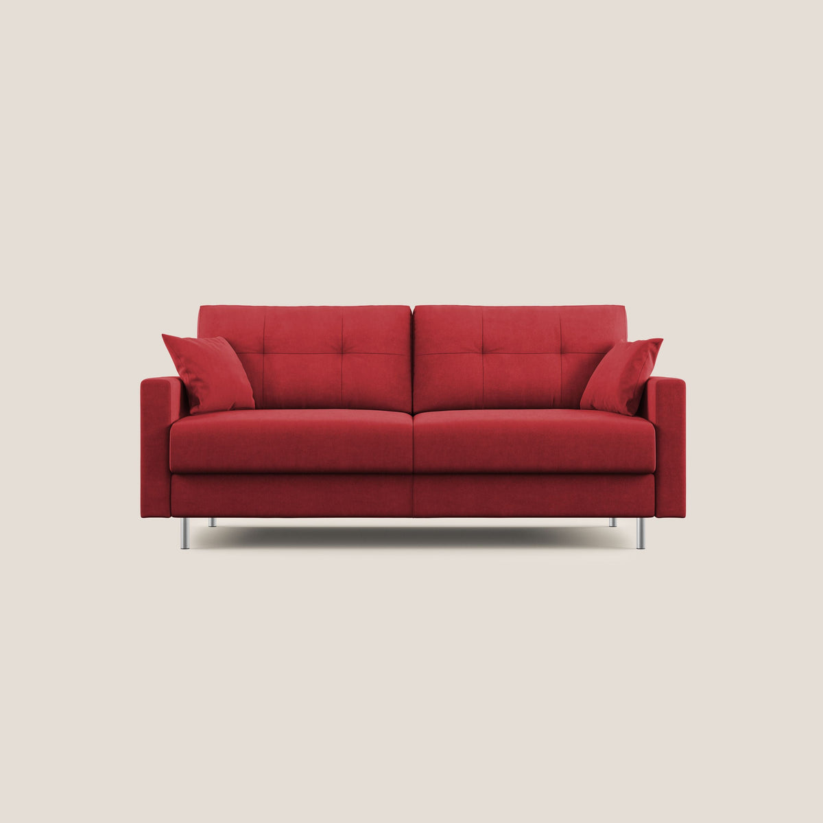 Megan divano letto matrimoniale in microfibra smacchiabile T11 rosso - divitt.sbs