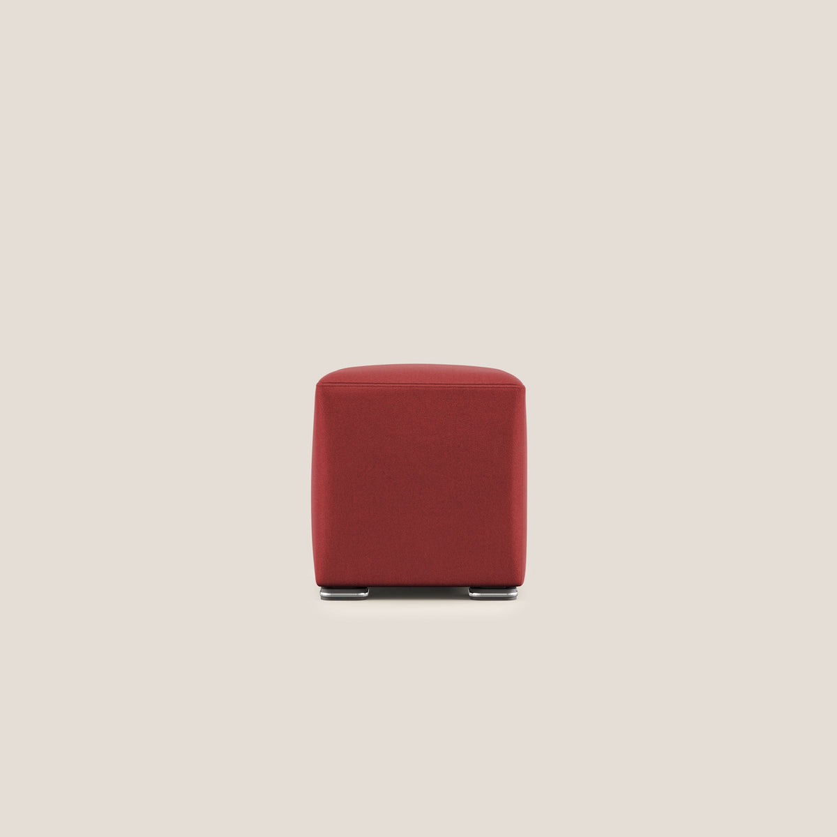 Cube pouf in microfibra smacchiabile T11 rosso - divitt.sbs