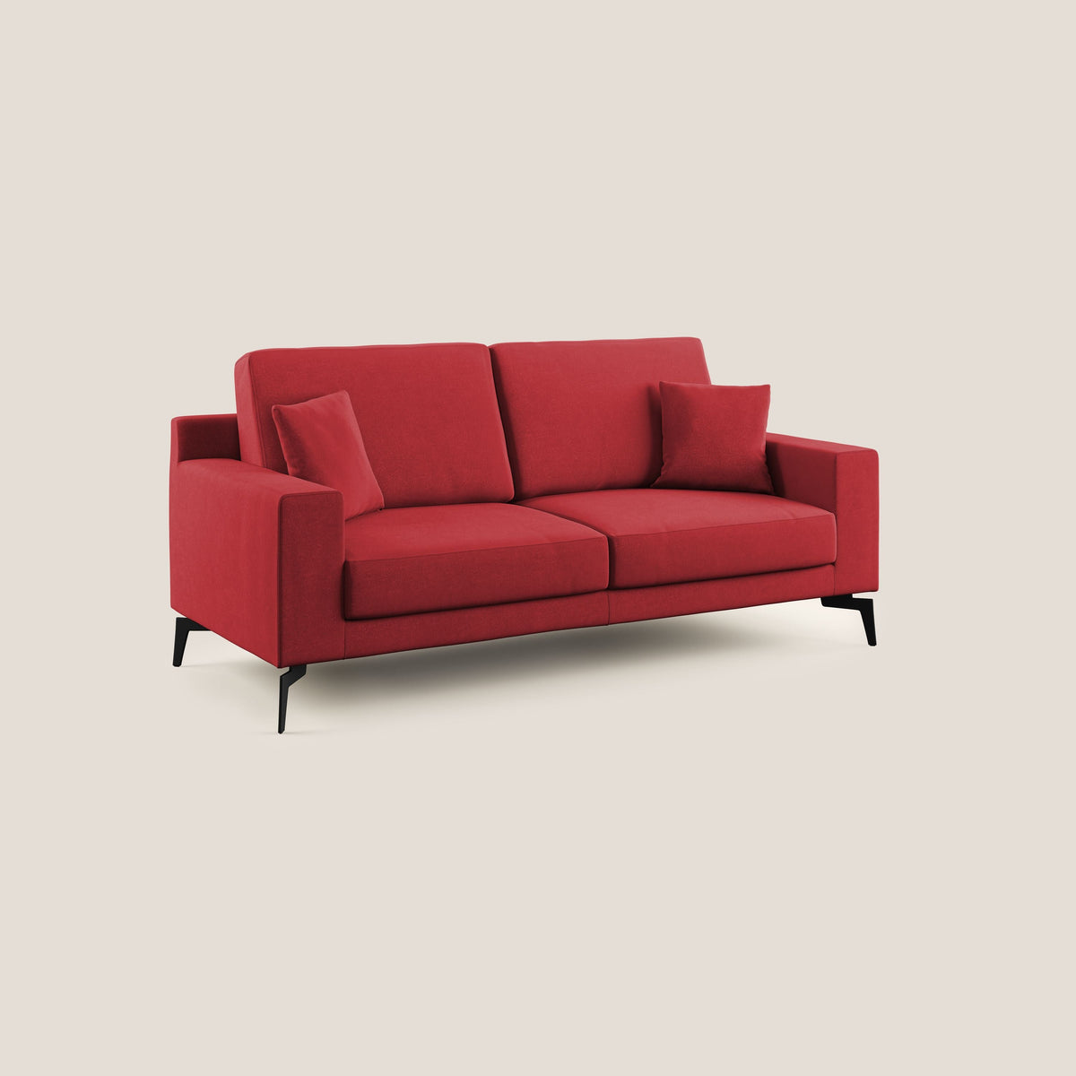 Prestige divano moderno in microfibra smacchiabile T11 rosso - divitt.sbs