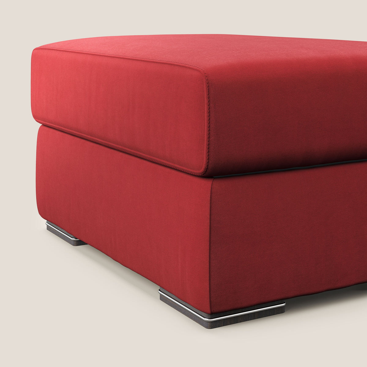 Sun pouf apribile contenitore in microfibra smacchiabile T11 rosso - divitt.sbs