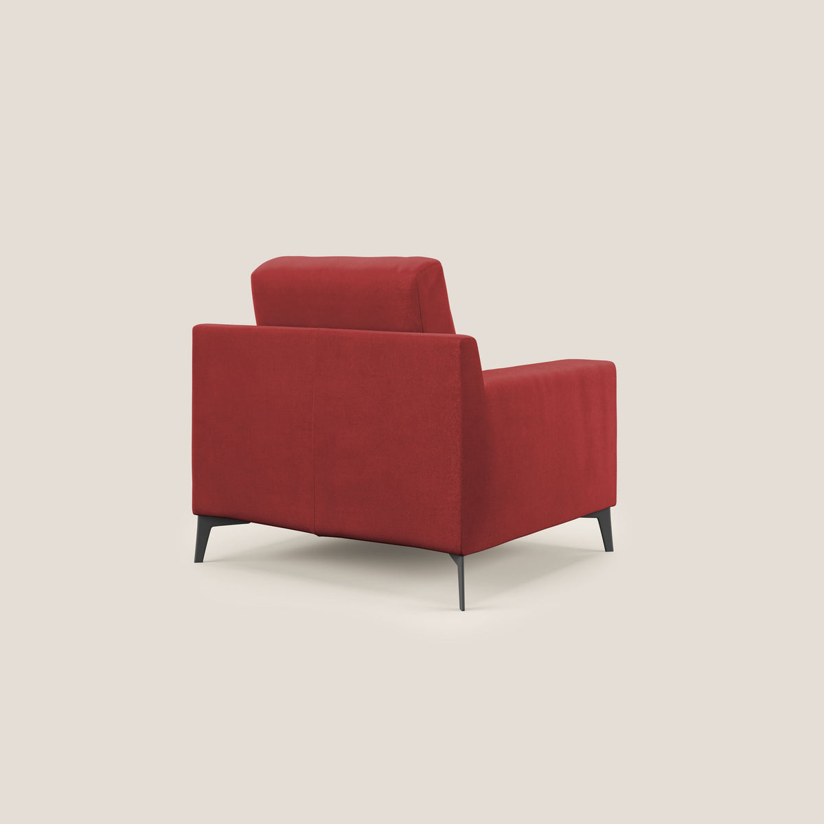 Prestige poltroncina moderna in microfibra smacchiabile T11 rosso - divitt.sbs