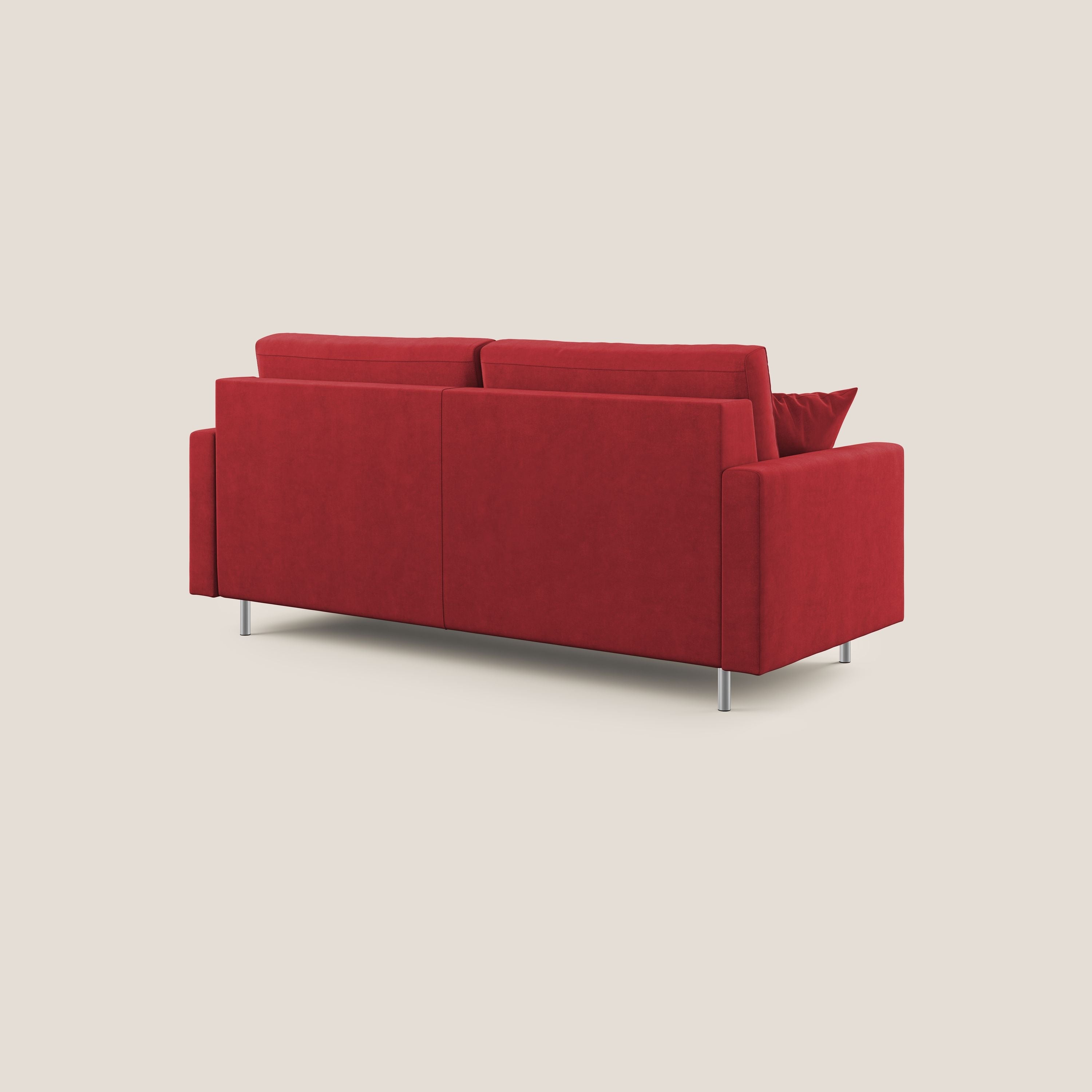 Megan divano letto matrimoniale in microfibra smacchiabile T11 rosso - divitt.sbs