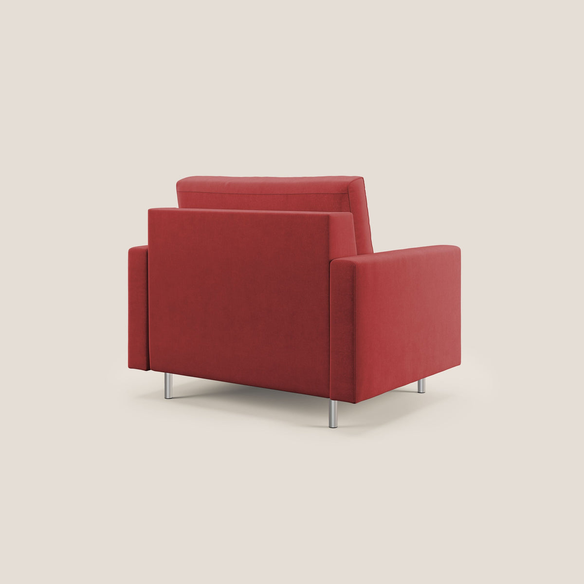 Megan poltrona letto in microfibra smacchiabile T11 rosso - divitt.sbs