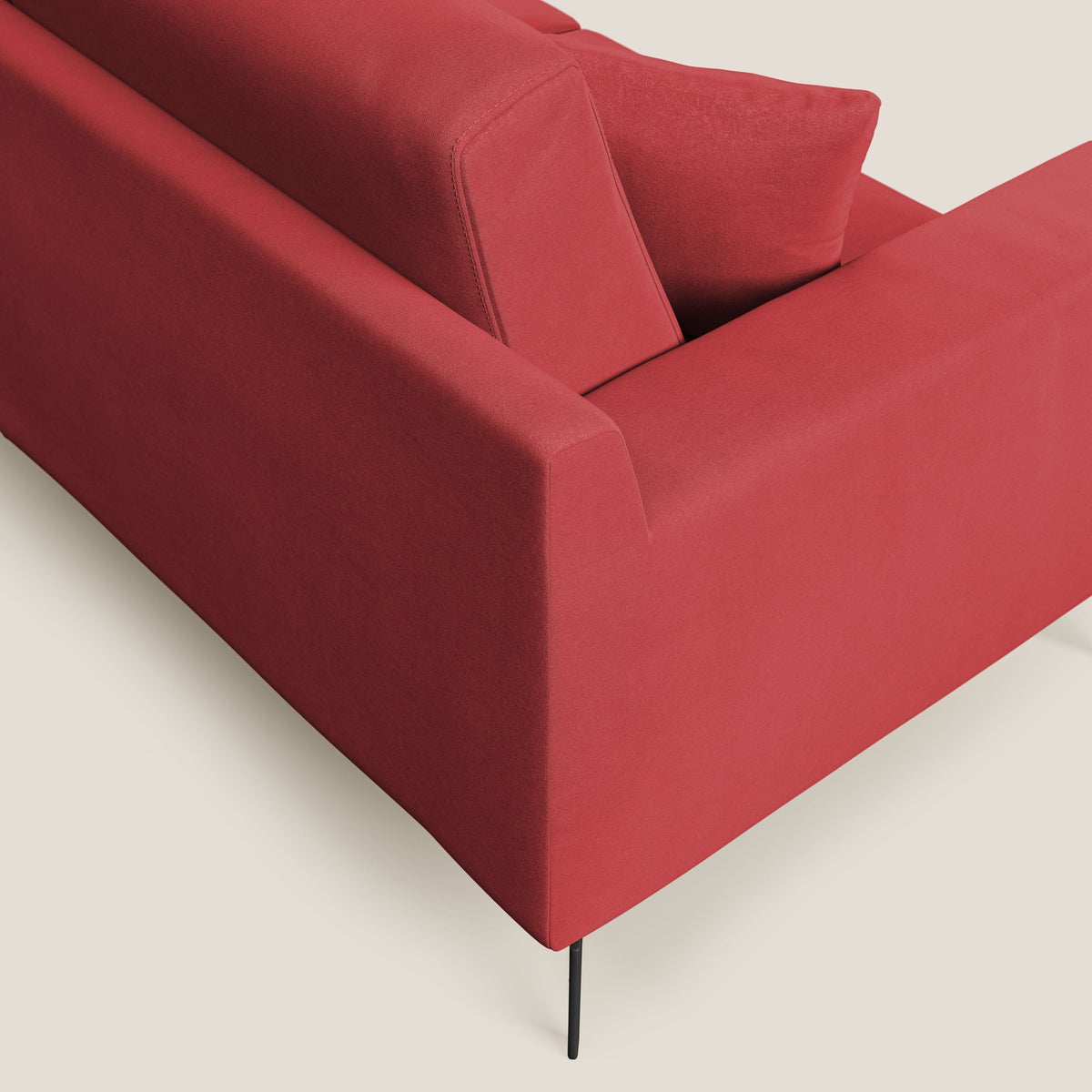 Prestige divano moderno in microfibra smacchiabile T11 rosso - divitt.sbs
