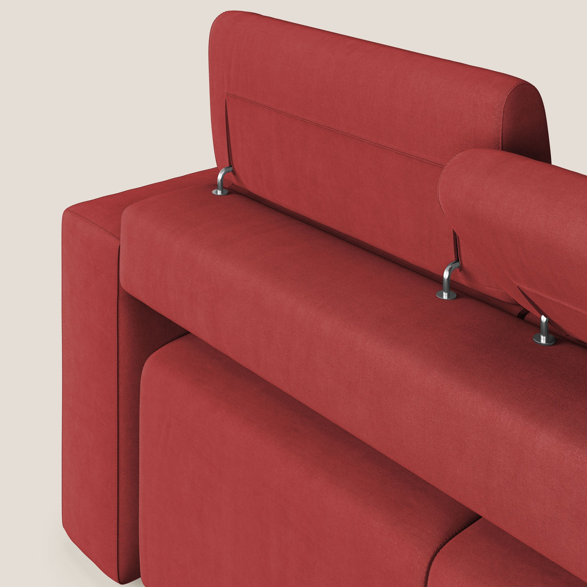 Orwell divano con 3 sedute estraibili in microfibra smacchiabile T11 rosso - divitt.sbs